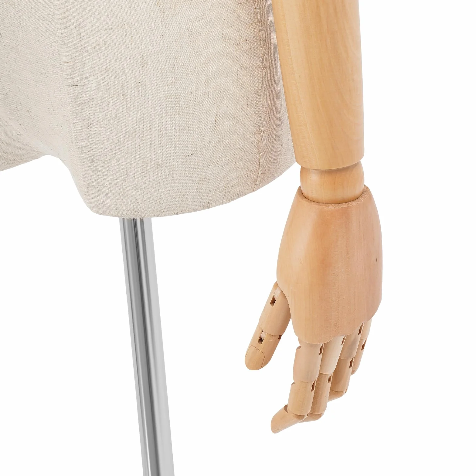 Manichino femminile, manichino da sarta, altezza regolabile 157 – 215 cm, manichino da donna con braccia flessibili in legno, manichino per abiti e gioielli