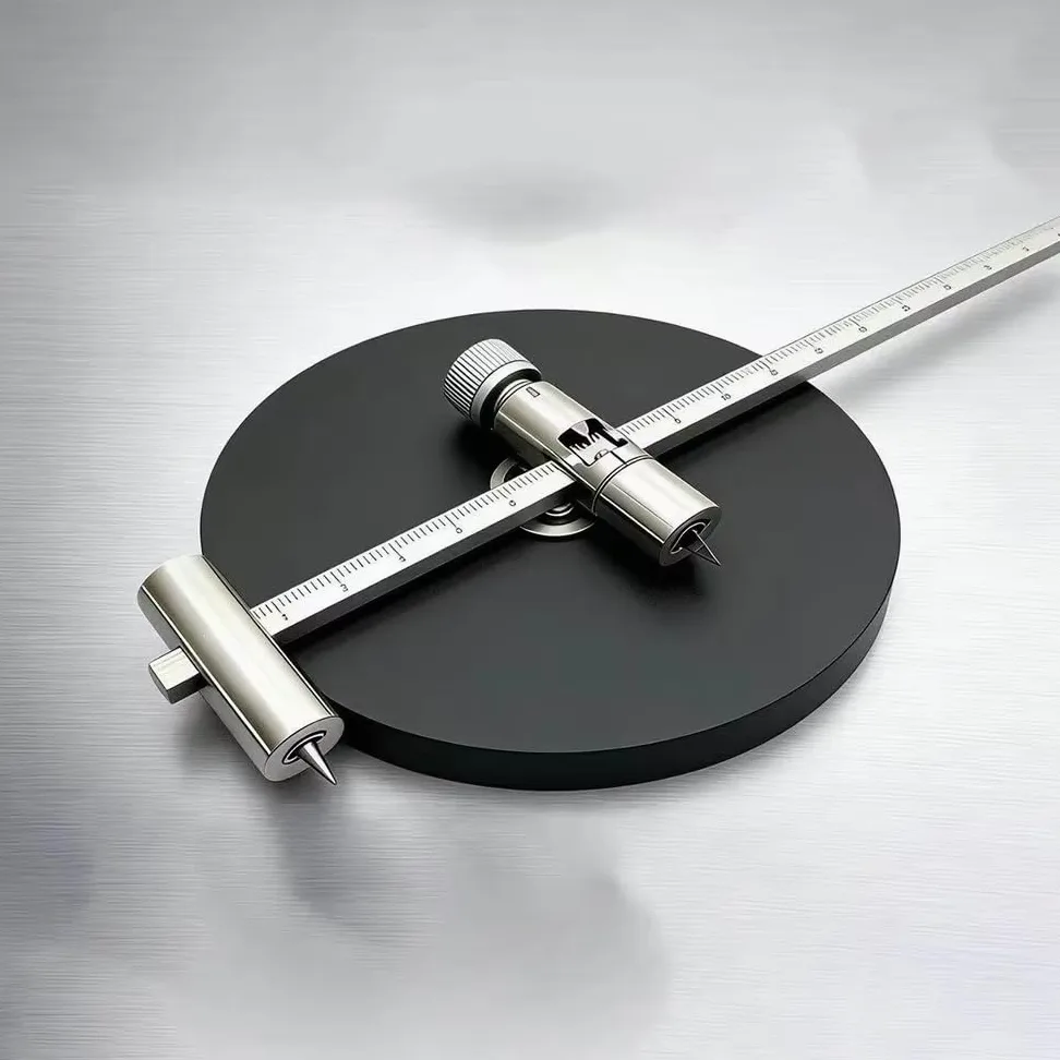Taglierina A Compasso Manuale, Taglierina Circolare Di Precisione In Acciaio Inox, Lunghezza Asta 30 Cm, Diametro Di Taglio 5-60 Cm, Taglierina Circolare Rotante A Compasso