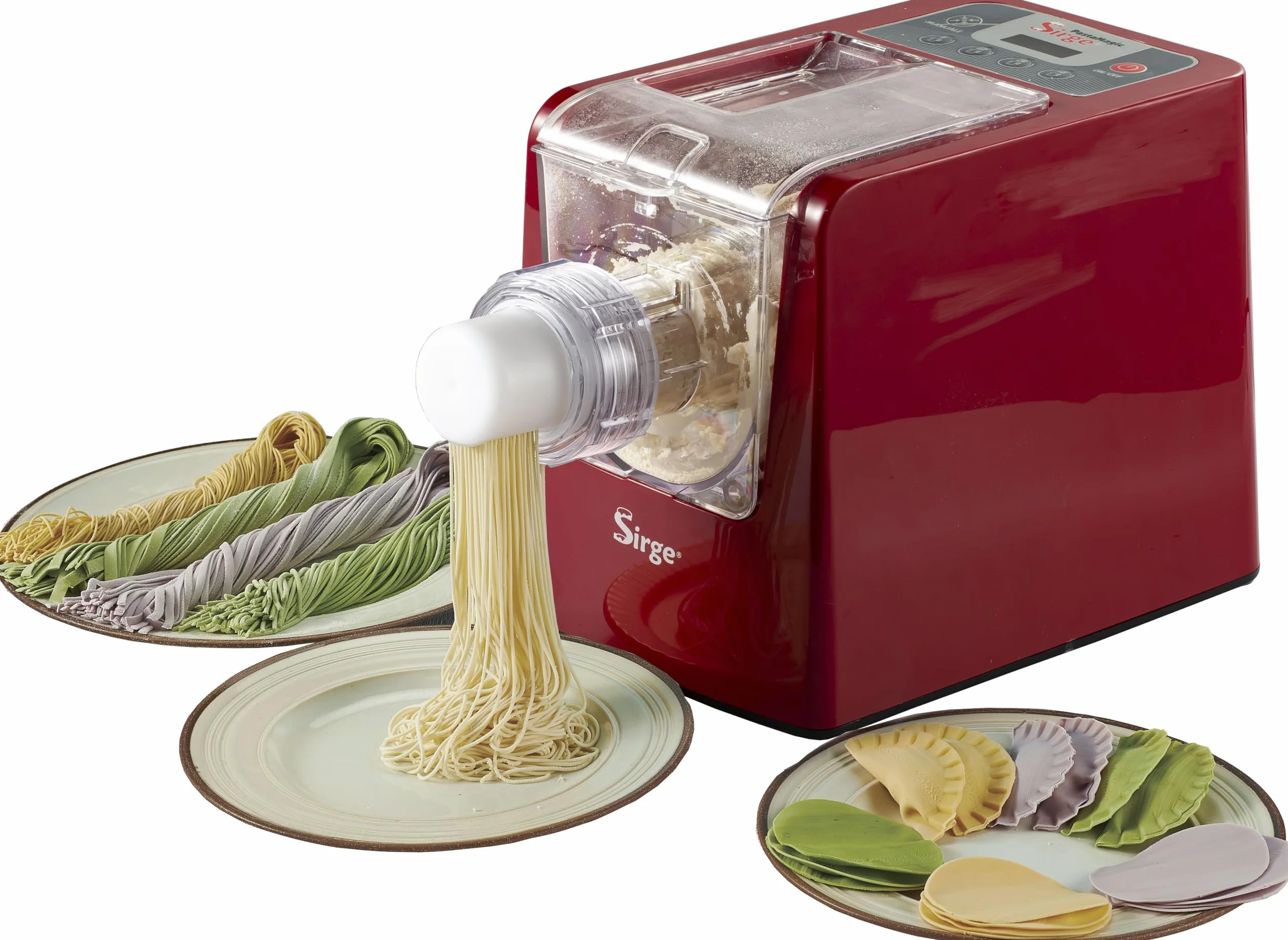 Macchina per Pasta Fresca Automatica 300W 22 Trafile Pasta Maker Spaghetti Penne Tagliatelle