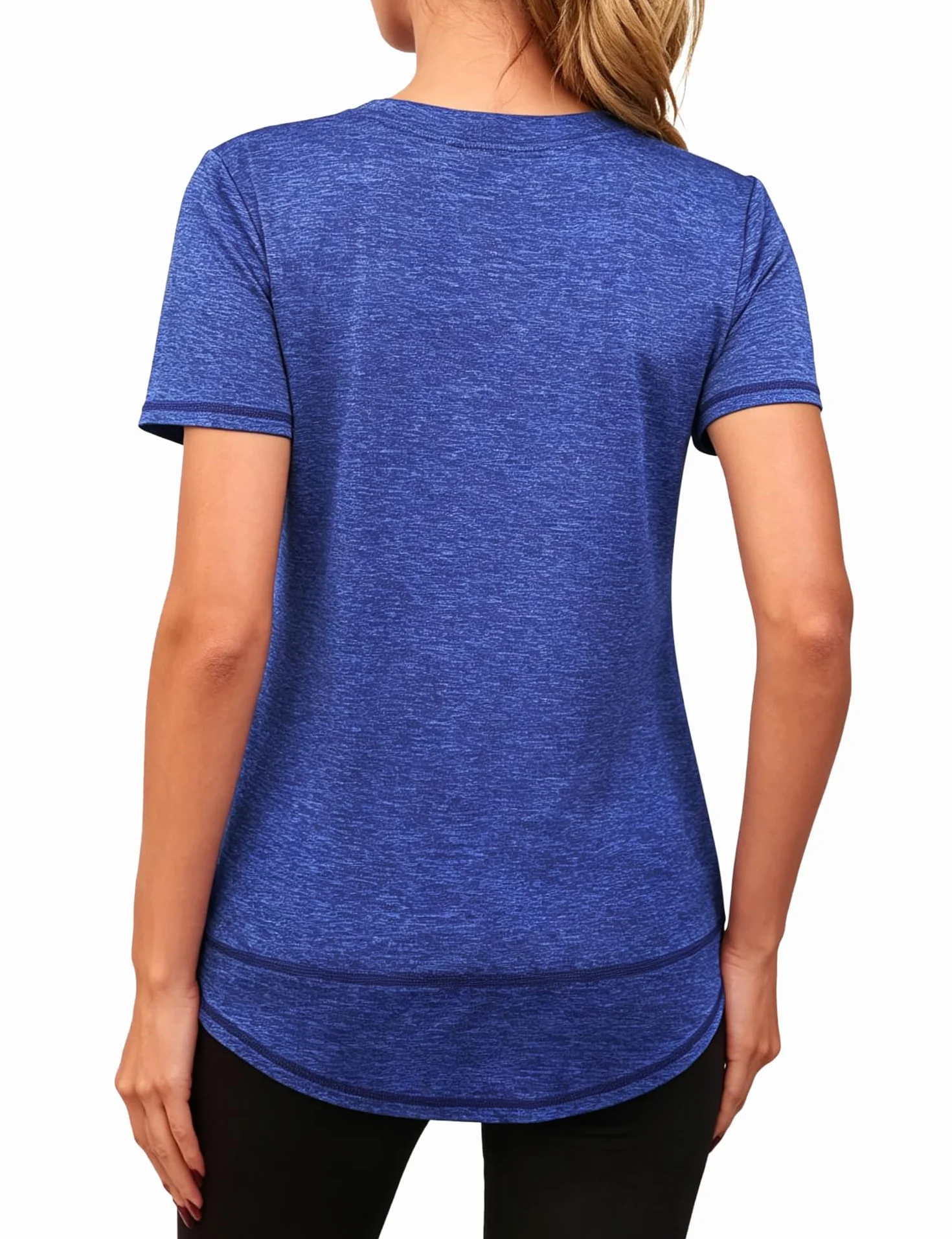 Maglietta Sportiva Donna Slim Fit Maniche Corte Palestra T-Shirt Yoga Running Fitness