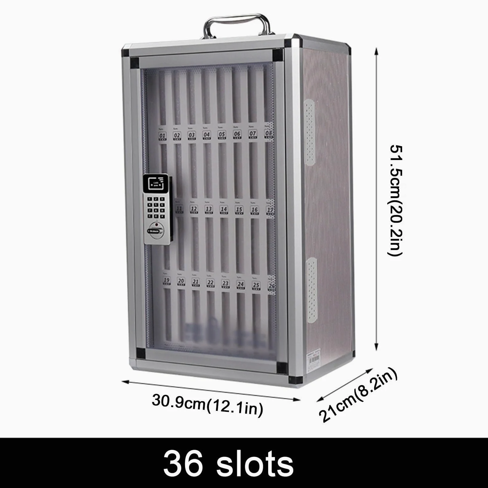 Armadietto per telefoni cellulari, cassaforte a muro per telefoni cellulari con serratura a combinazione, portatile, contenitore portatile per telefoni cellulari per scuole, aziende(36 slots)