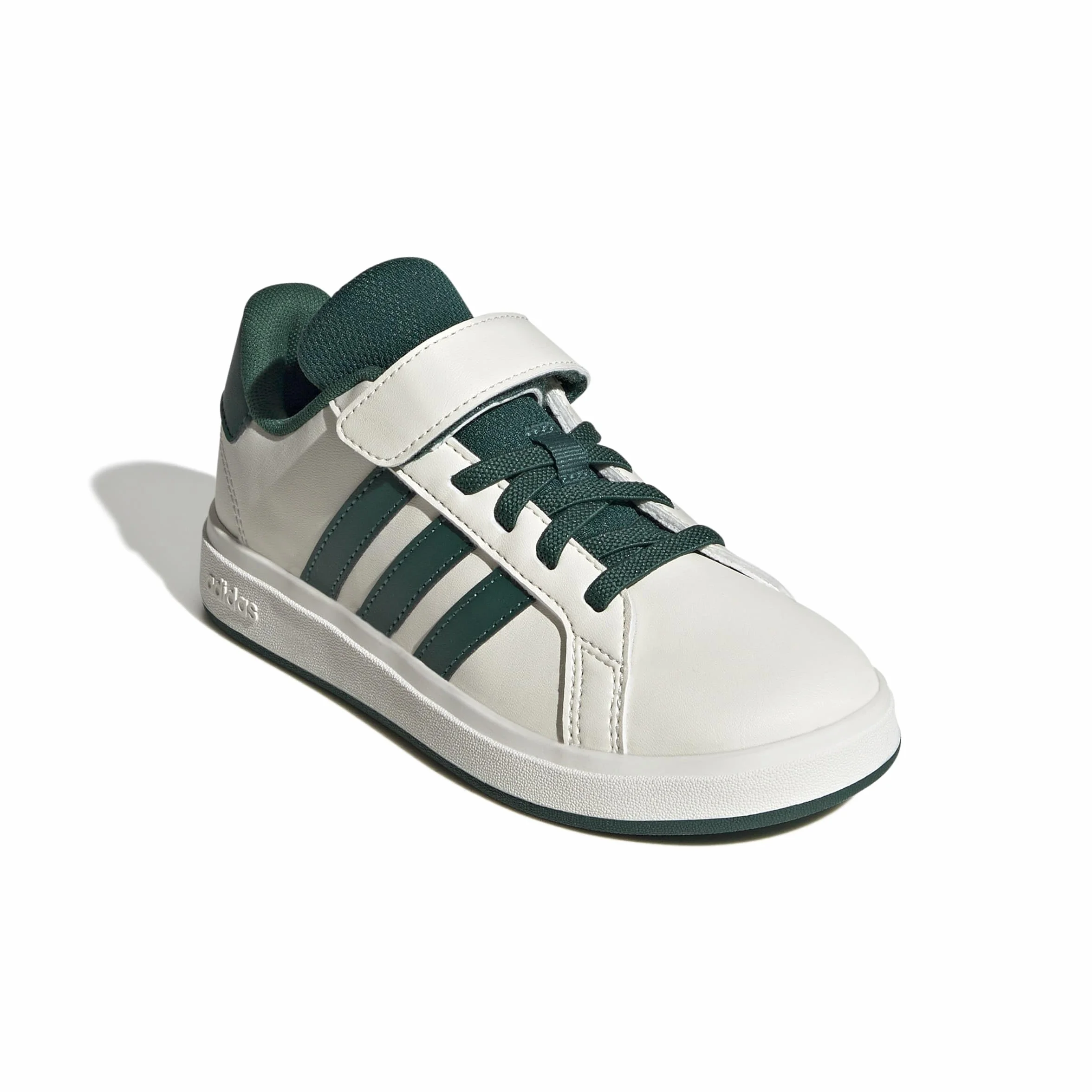 Adidas Unisex - Bambini Grand Court 2.0 Shoes Children, off White/Collegiate Green/Core Black, 34 EU