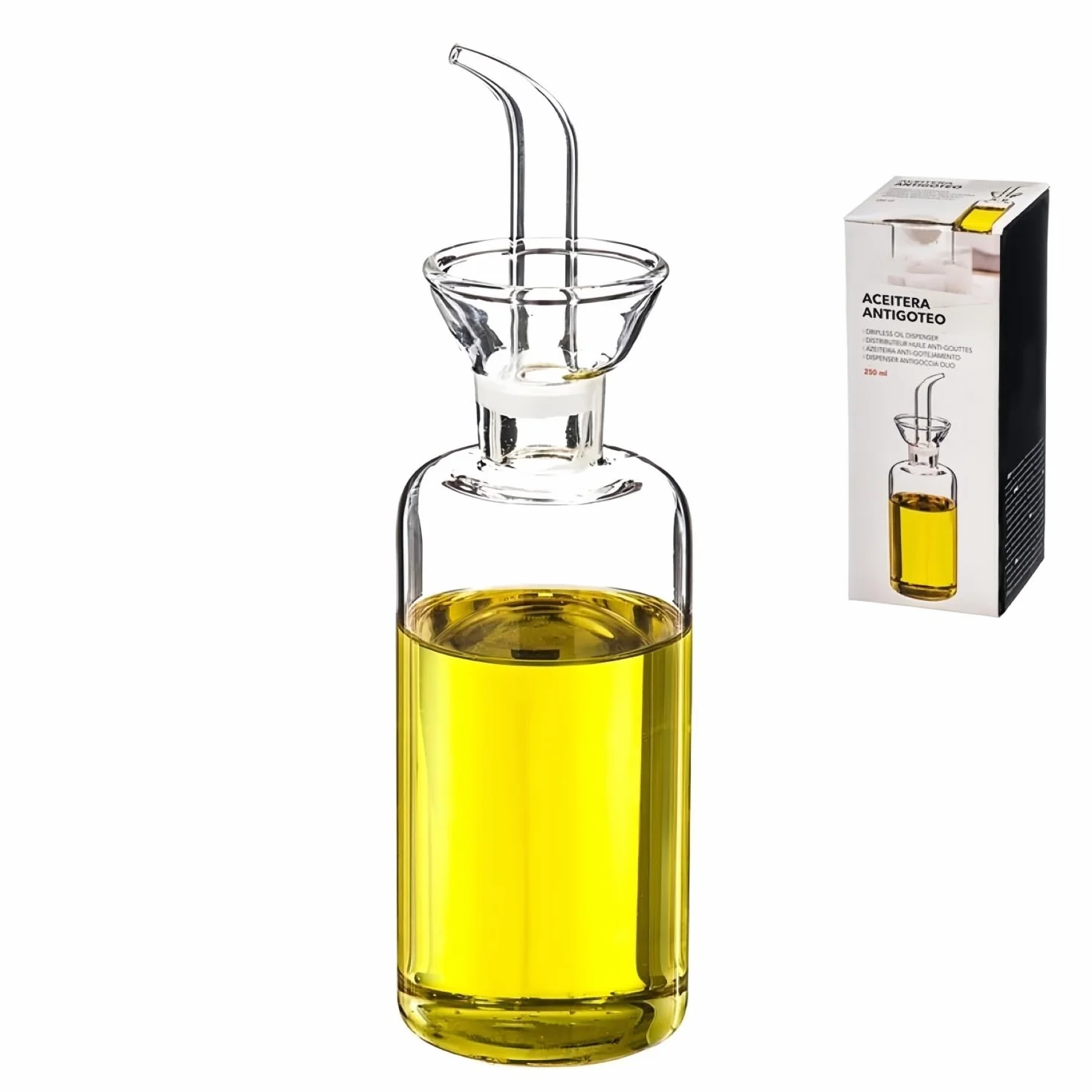 Oliera in Vetro Anti Gocciolamento 250 ml DAMDAM GO