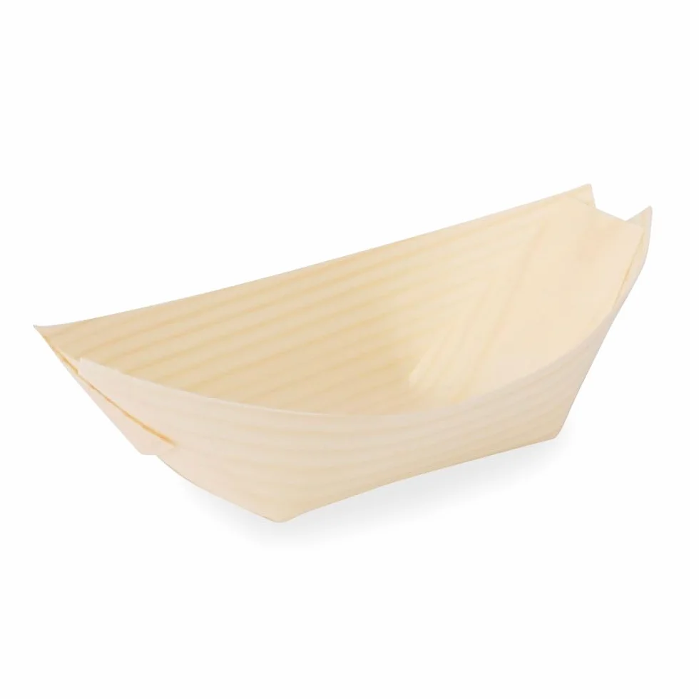 GREENBOX 100 ciotole in legno di pino biologico monouso compostabili per fingerfood