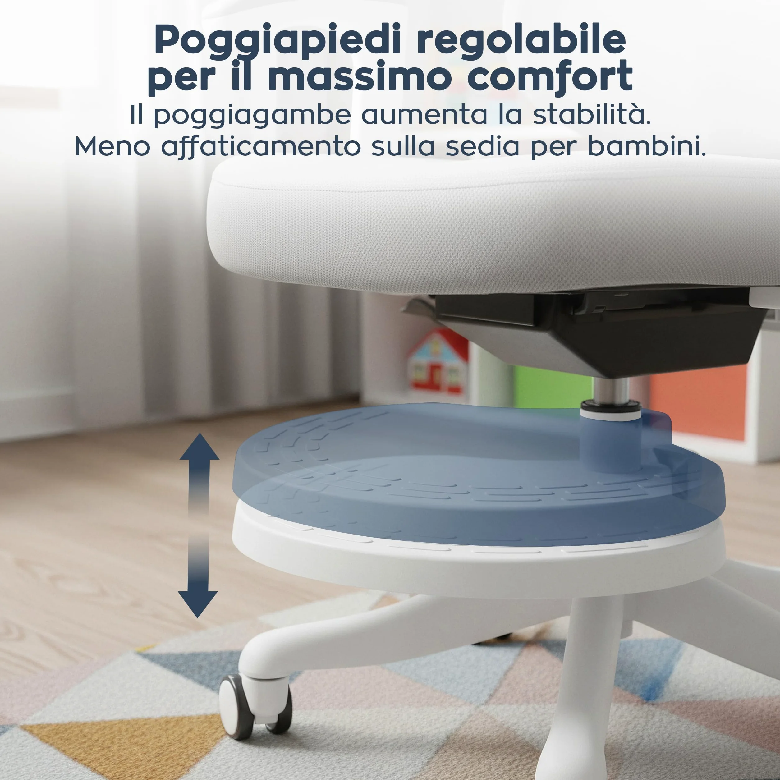 MARK ADLER Junior 5.3 – Supporta la postura durante studio e compiti – Ideale per cameretta bambini e ragazzi – Cresce con il bambino fino a 175 cm – Stabilità e comfort quotidiano – Grigo