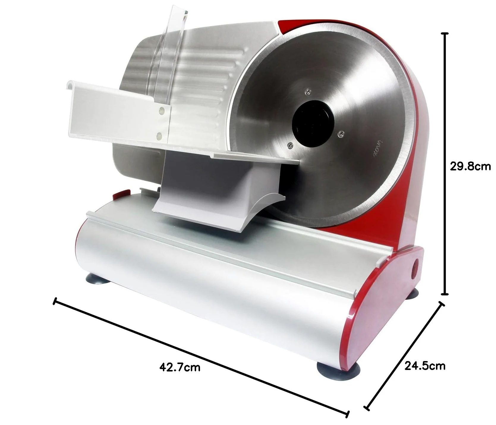 RGV Affettatrice 220 Mary - Affettatrice Professionale 200W in Alluminio, Lama Ø220mm Estraibile, Spessore Regolabile Fino 14 mm