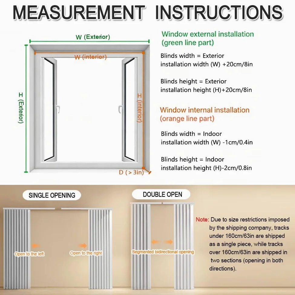 Tende A Strisce Verticali Personalizzabili In Tessuto, Tende Verticali A Bande Con Staffe, 60 80 120 150 180 200 260 300cm Veneziane Da Per Interno Oscuranti Per Cucina Finestra E Porta(W160cm*H220cm)