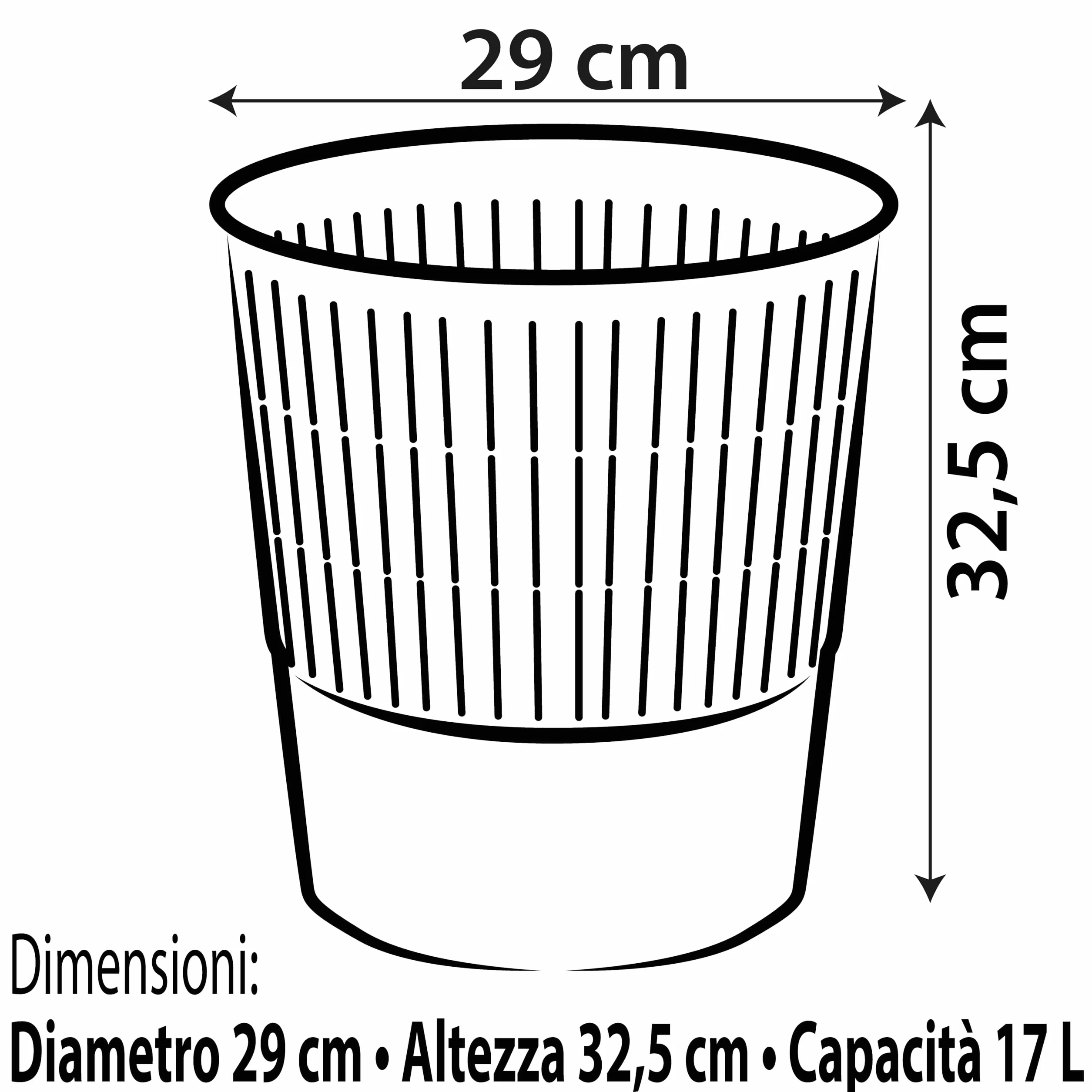 Everest Cestini Gettacarte Polipropilene Traforato 17 Litri Confezione Business Colori Misti