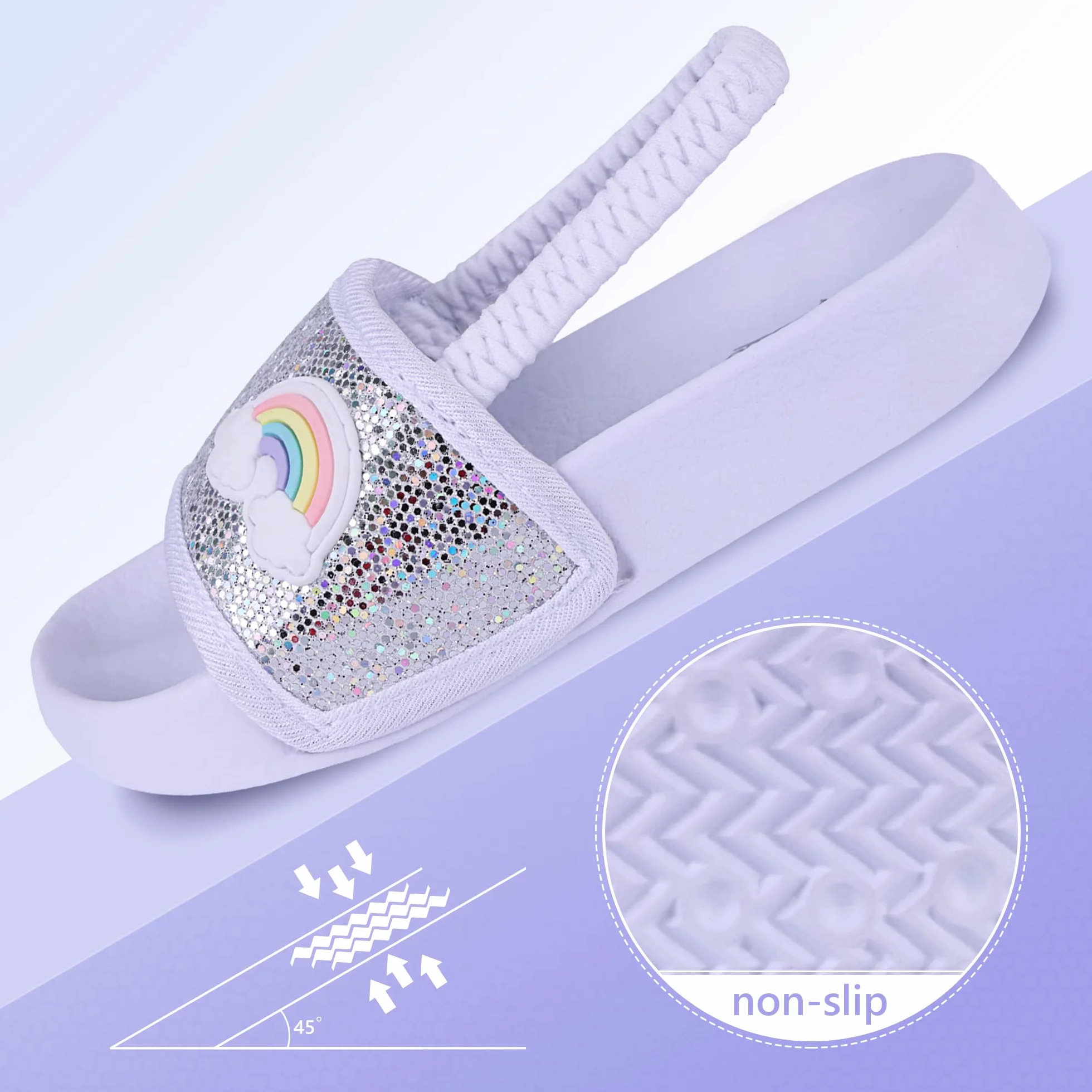 Youecci Ciabatte da Spiaggia per Bambini Pantofole da Bagno Ragazzi Ragazze Scarpe da Piscina Estive Sandali Unisex 20-31EU
