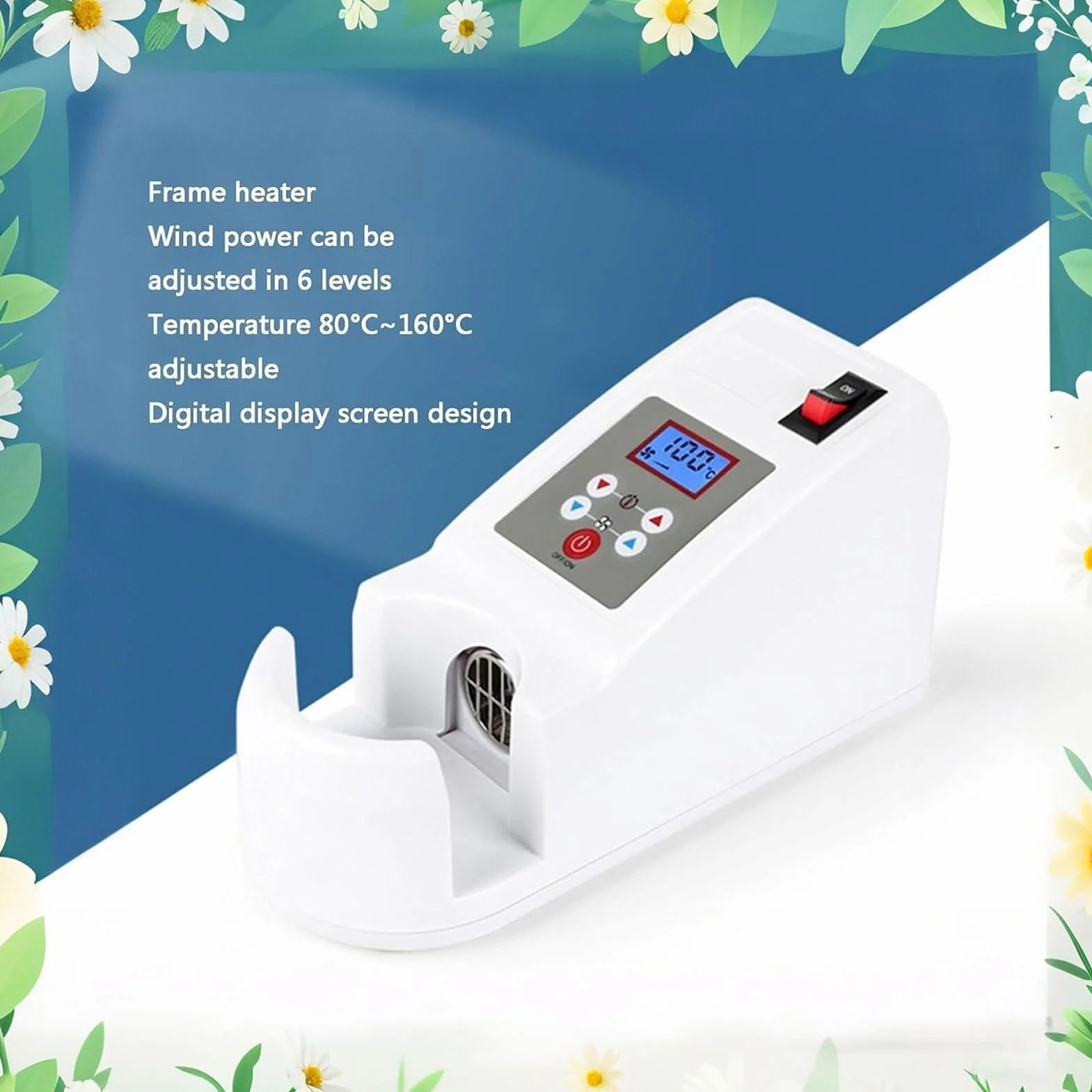 Riscaldatore per Montature Occhiali 600 W - Temperatura Regolabile 80-160 °C, Controllo Vento 6 Velocità
