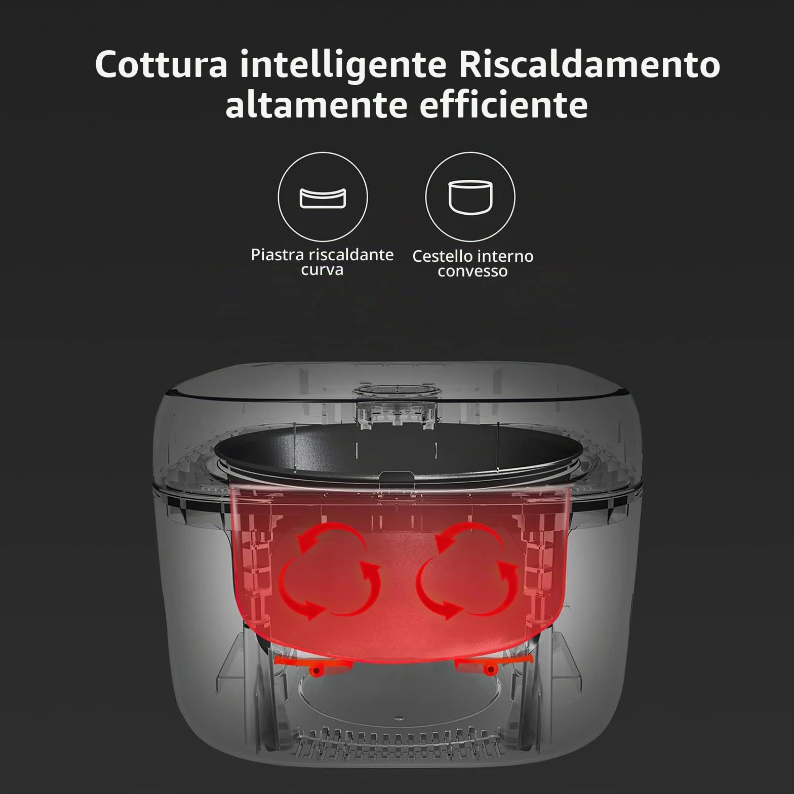 Joyami Smart Rice Cooker 0.8L 3.5 Tazze Interno antiaderente Mantenere caldo