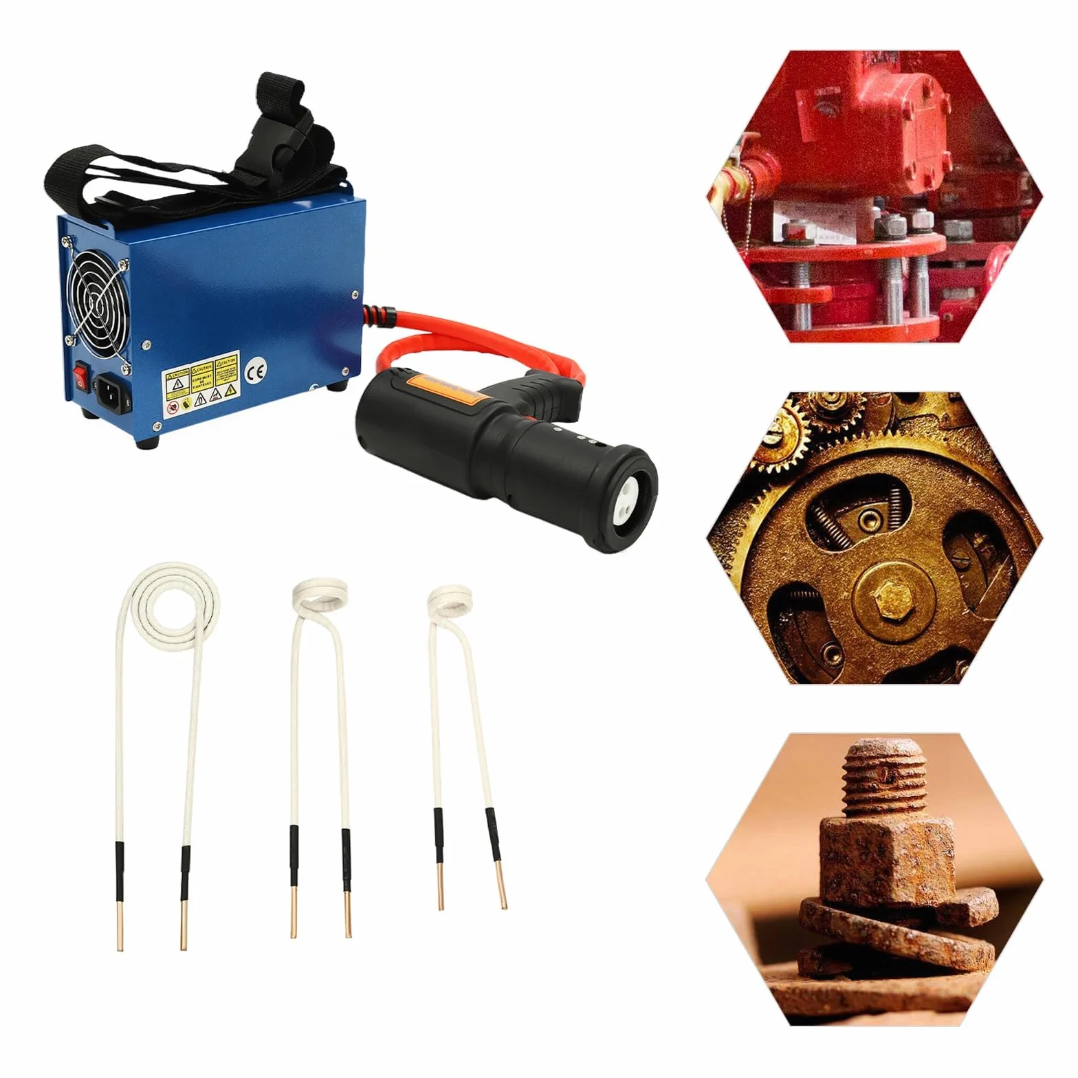 Riscaldatore a induzione magnetico 1500 W 1000 ℃ 4 bobine