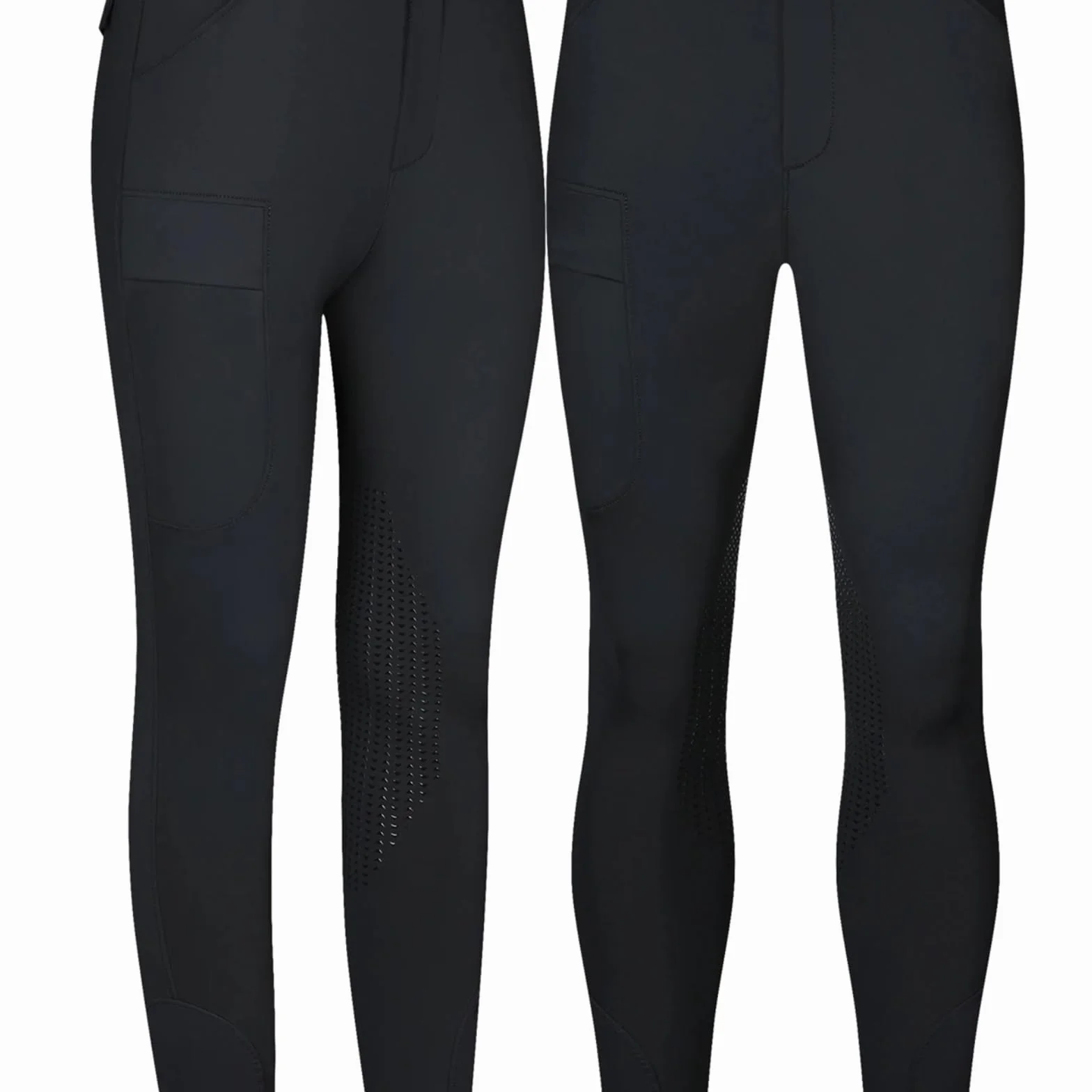 Pantaloni da Equitazione Uomo Silicone Elasticità Vestibilità Attillata Asciugatura Rapida
