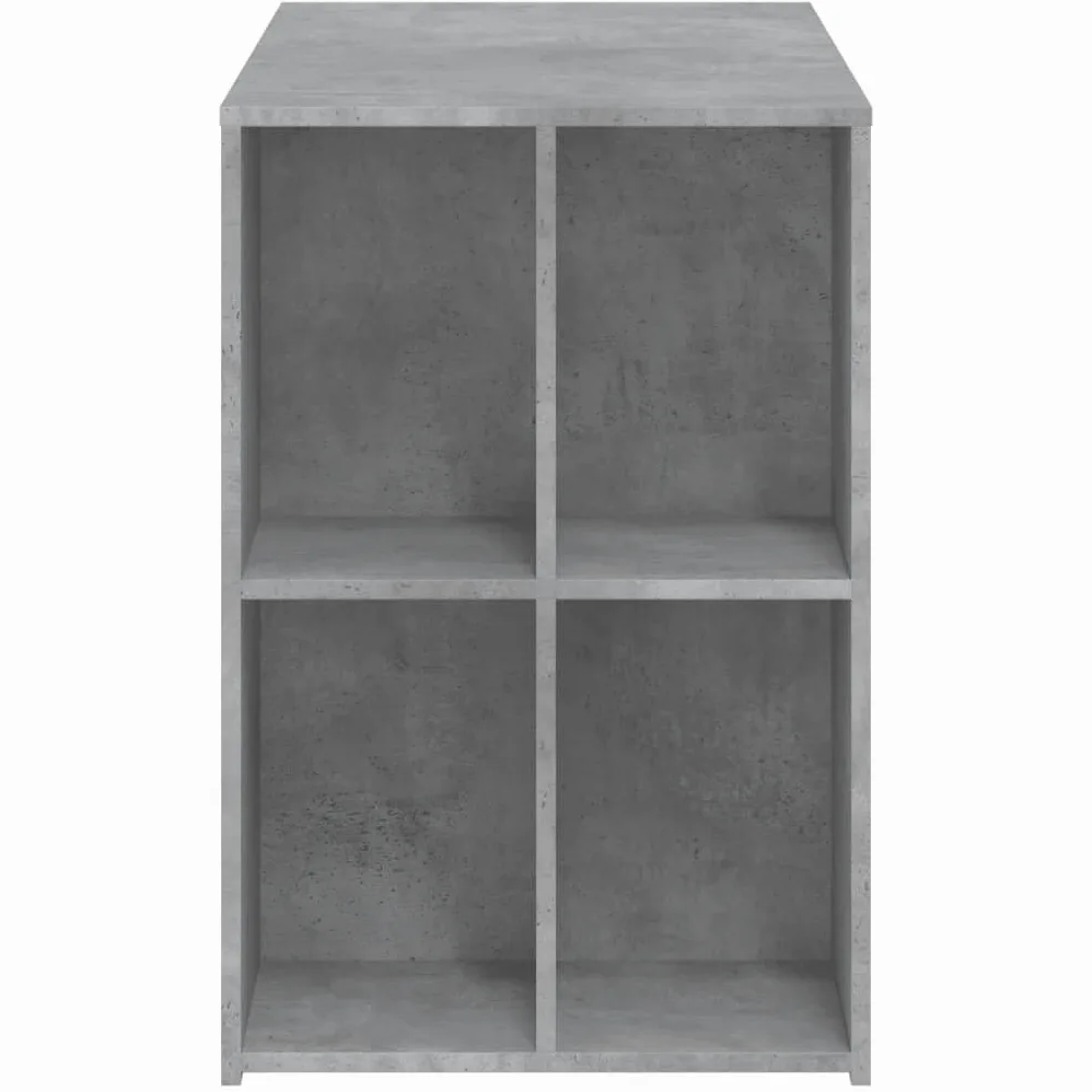 Scrivania in legno grigio cemento, 102 x 50 x 75 cm, scrivania per computer con piano stabile per laptop e decorazione, scrivania da ufficio con ampio spazio per raccoglitori e documenti