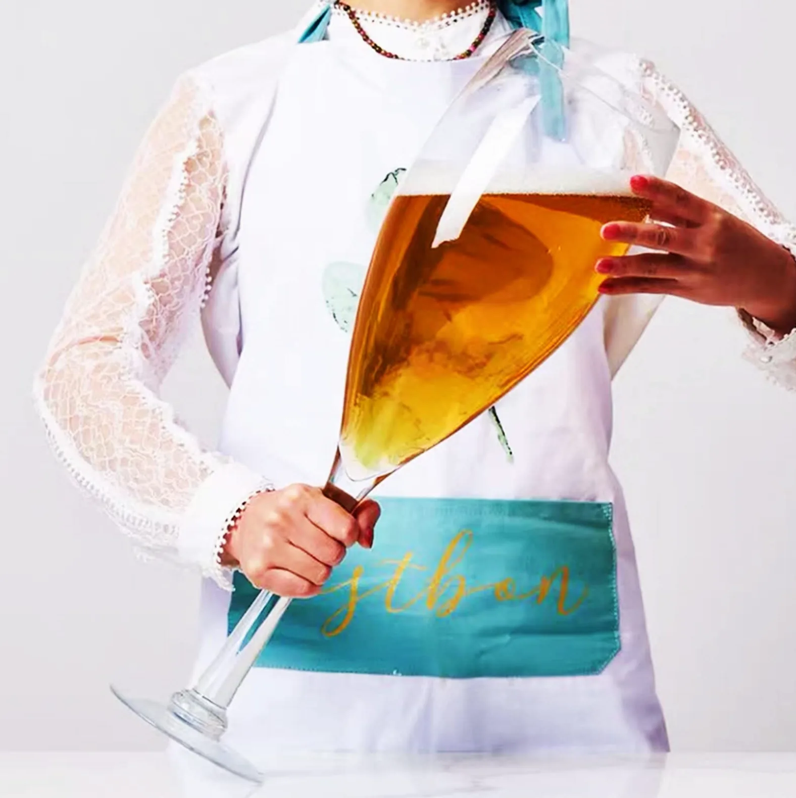 YUANXIN Bicchiere da champagne gigante Bicchiere da vino a piede gigante Bicchieri da champagne extra larghi da birra Bicchieri da vino rosso (3000ml)