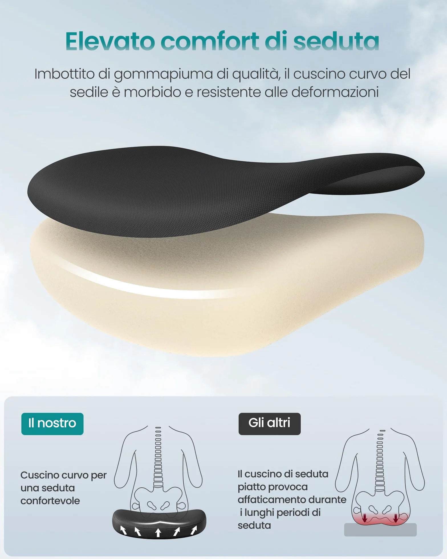SONGMICS Sedia da Ufficio, Sedia da Scrivania, Schienale Ergonomico, Altezza Regolabile, Braccioli Ribaltabili, Poltrona Girevole con Poggiatesta, Portata 150 kg, Nero Inchiostro OBN088B01