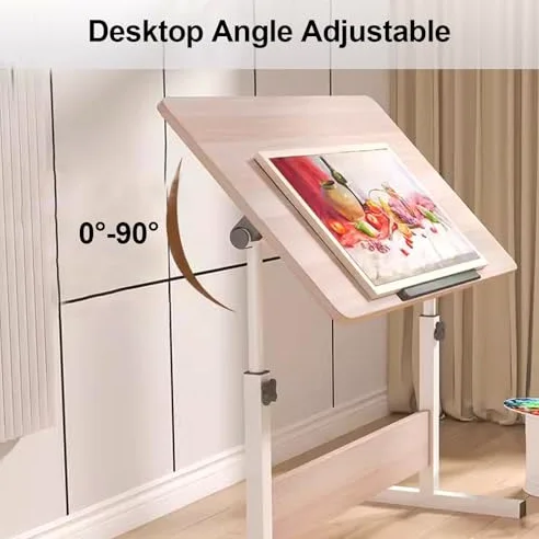 Tavolo da disegno regolabile con cavalletto angolare, perfetto per artisti, architetti e postazioni di lavoro per ufficio domestico, design robusto, altezza ergonomica e superficie di disegno
