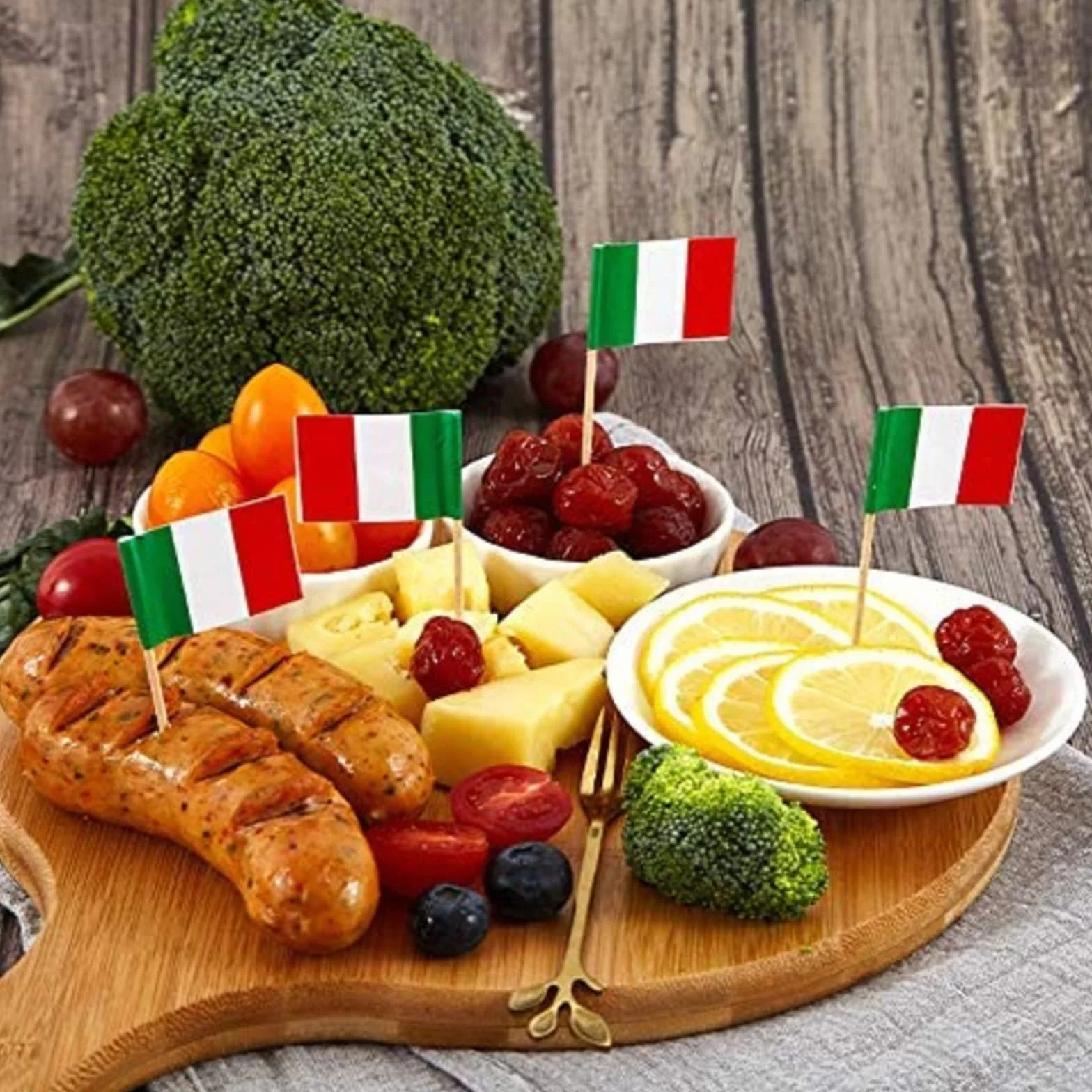 Stuzzicadenti Decorativi Italia 100 Pezzi Bandiera