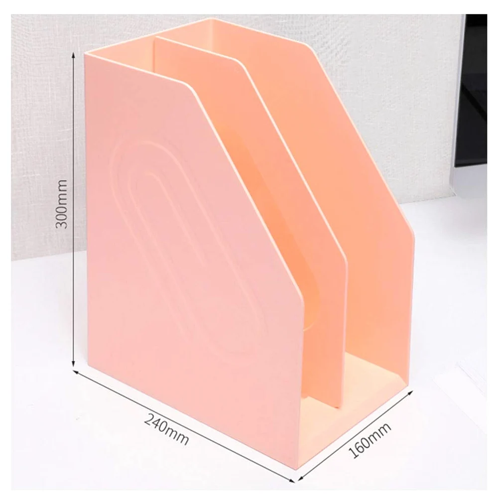 Portadocumenti da Scrivania Pink Folder Rack Rack Rack Rack Newspaper Rack File Classificazione Bookshelf File Storage rack Adatto per ufficio Decorazione della casa Vaschetta Portacorrispondenza