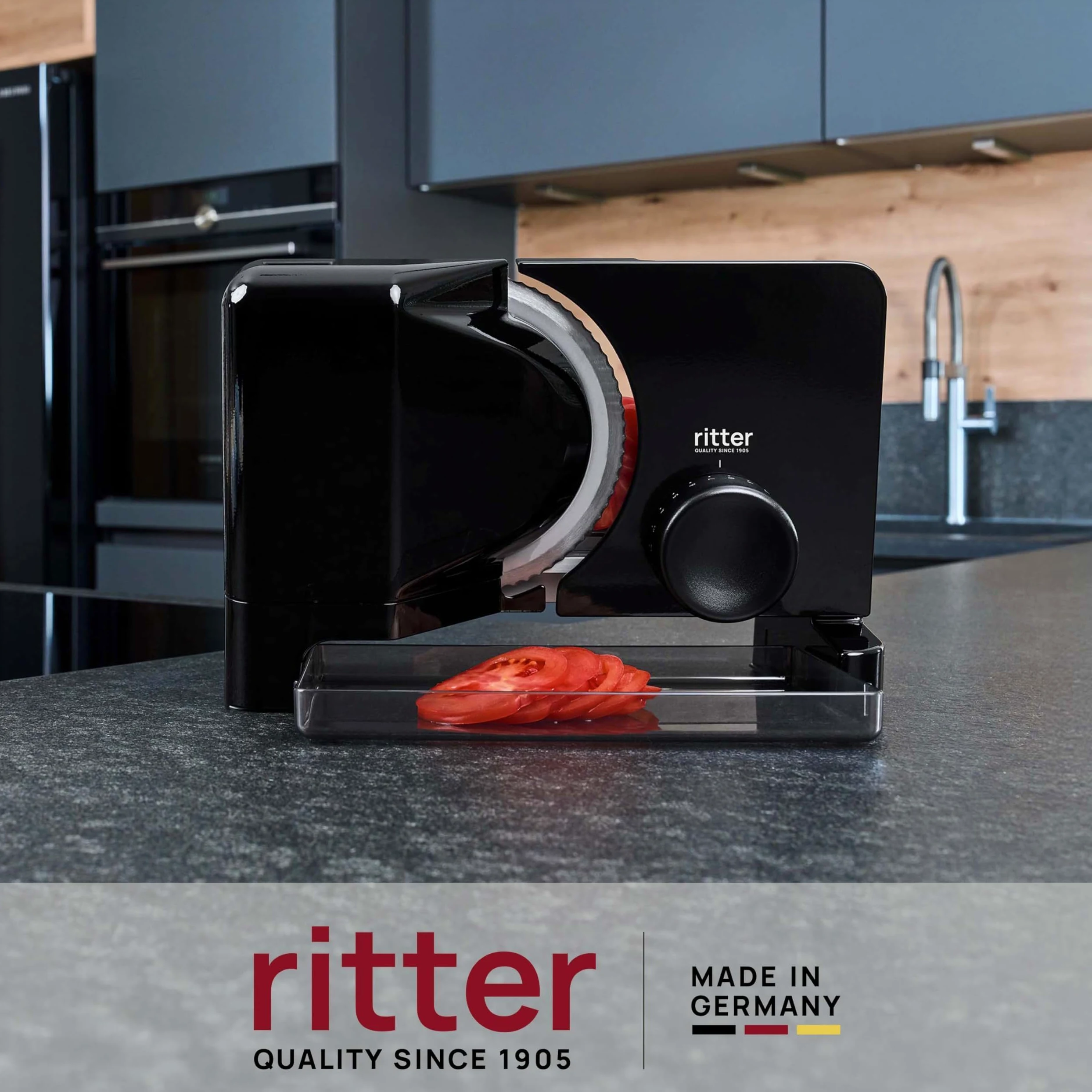 affettatrice universale ritter E 16 Duo Plus, affettatrice universale elettrica con motore ECO, made in Germany, nero