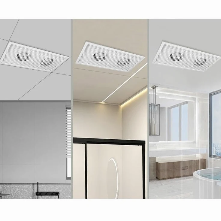 Ventilatore da pavimento, ventilatore di ventilazione, doppio motore, potente e silenzioso, ventilatore di scarico in cartongesso integrato nel soffitto, ventilatore di estrazione per bagno