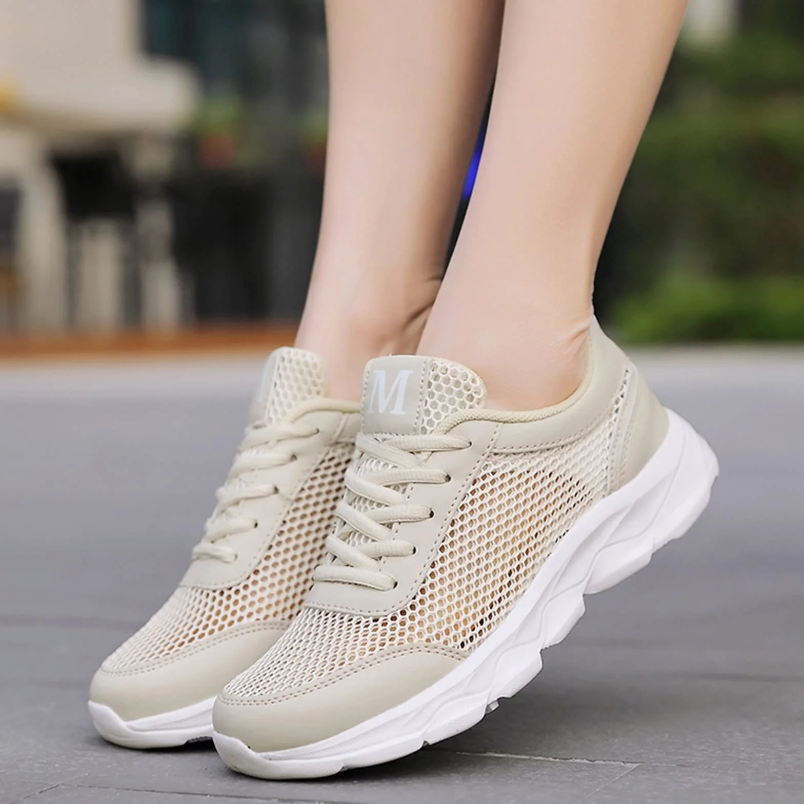 Generisch Scarpe da ginnastica da donna con tomaia in rete traspiranti leggere