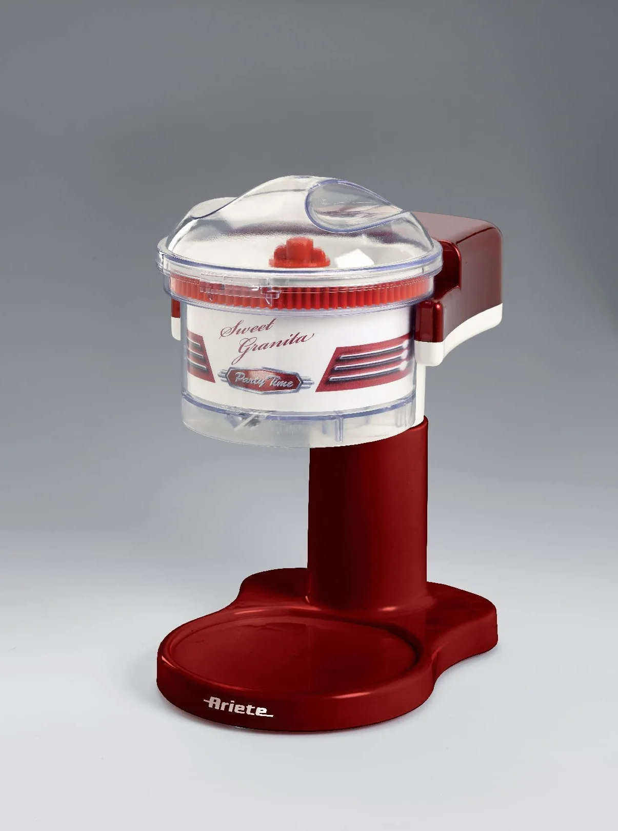 Ariete 78 Sweet Granita Macchina per Granita, Lama Acciaio Inox, Funzione Tritaghiaccio, 30 W, 23x15.5x18.5 cm, Rosso