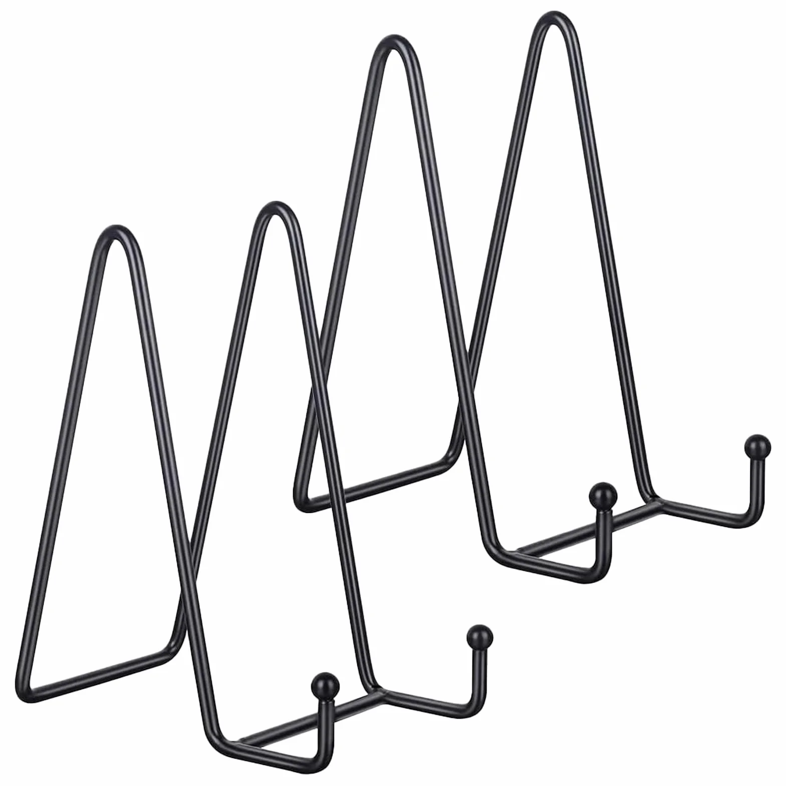 Supporto per piatti | 2 pezzi – supporto per libri decorativi – supporto per cartoline | cavalletto in ferro per piatti per foto, arte, piatti, libri, foto | nero