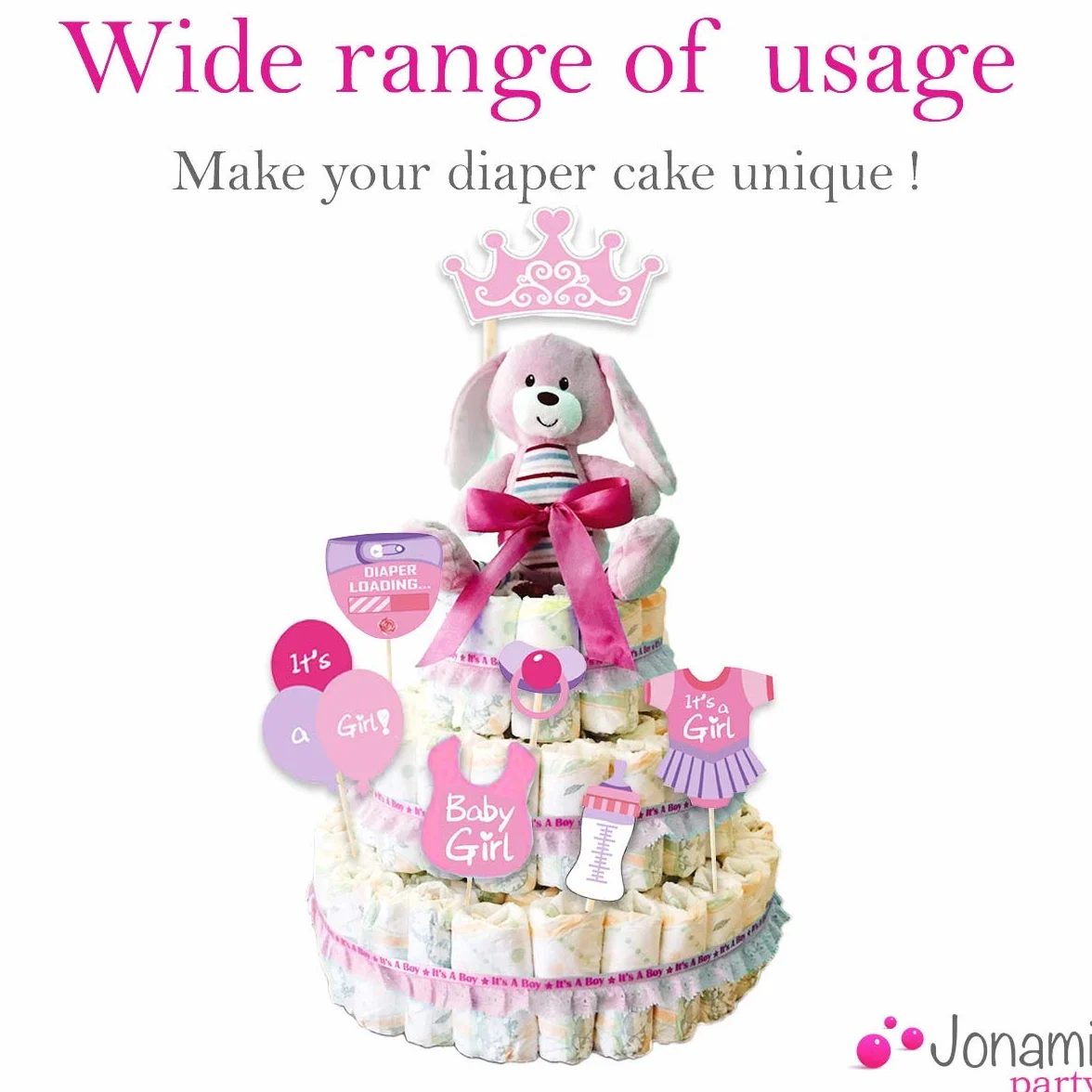 Jonami Foto Booth Props Nascita Bambina, Accessori Foto Divertenti Neonata, Photo Booth Props é Una Femminuccia Femmina. Decorazioni e Accessori di Scena per Selfie