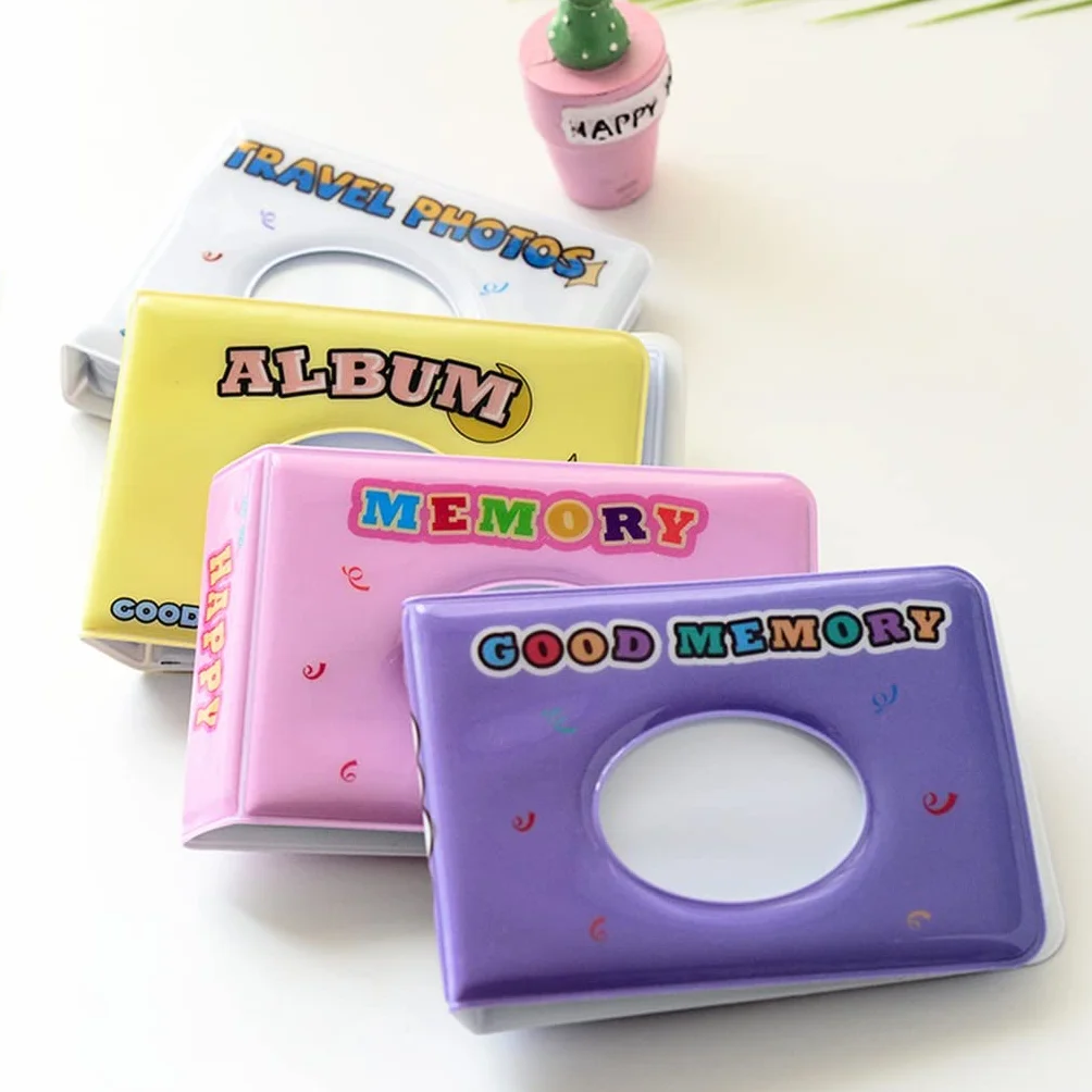 Mini album fotografico con 36 tasche, 7,6 cm, custodia per foto e raccoglitori