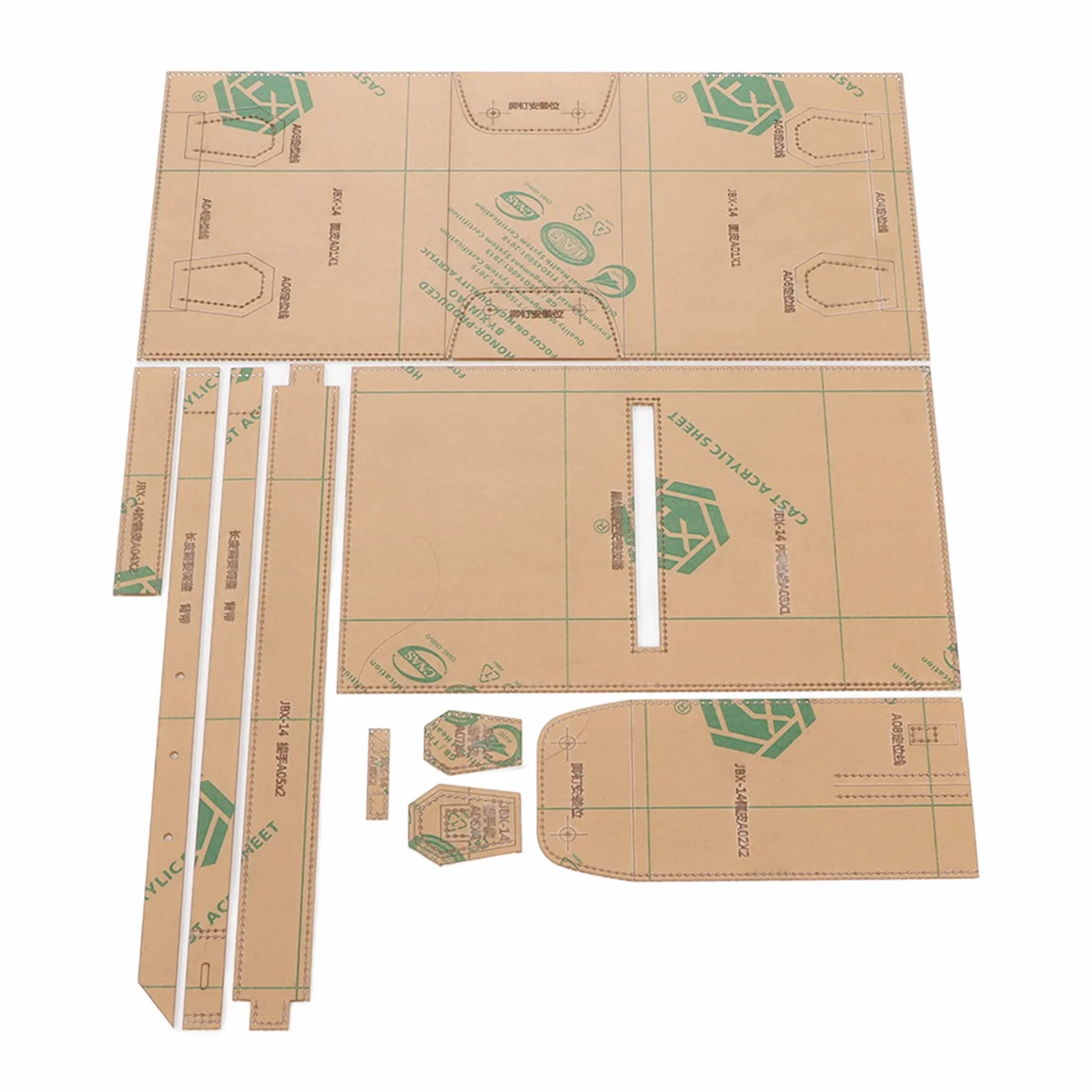 Stencil Acrilico Modello Borsetta Pelle per Realizzare Borse a Tracolla Accessori Cucito Fai da Te