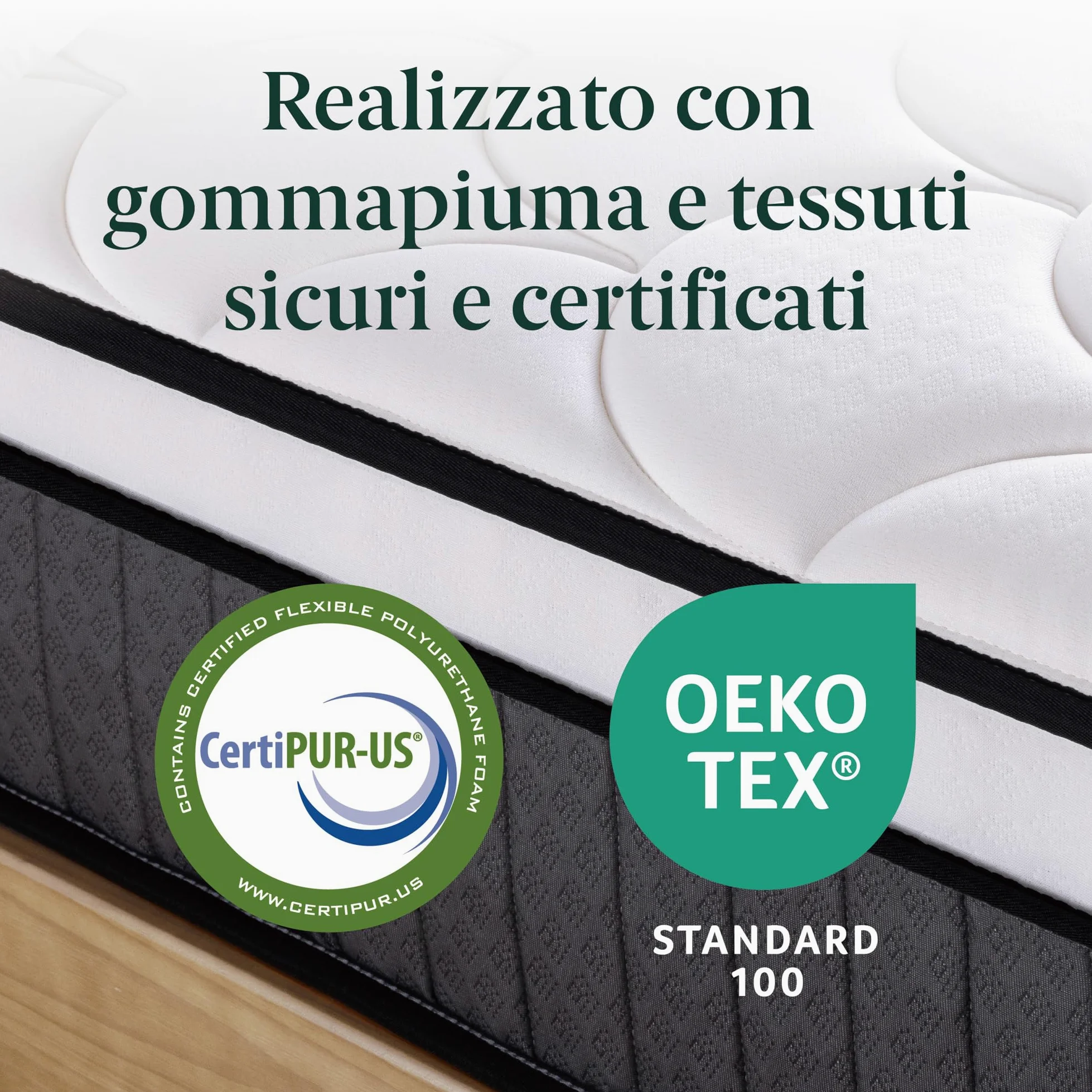 Zinus Materasso Singolo 80x190 cm - Hybrid - Altezza 25 cm - Tight Top - Materasso Memory Foam e Molle Insacchettate - Certificato OEKO-TEX - Comfort Ergonomico