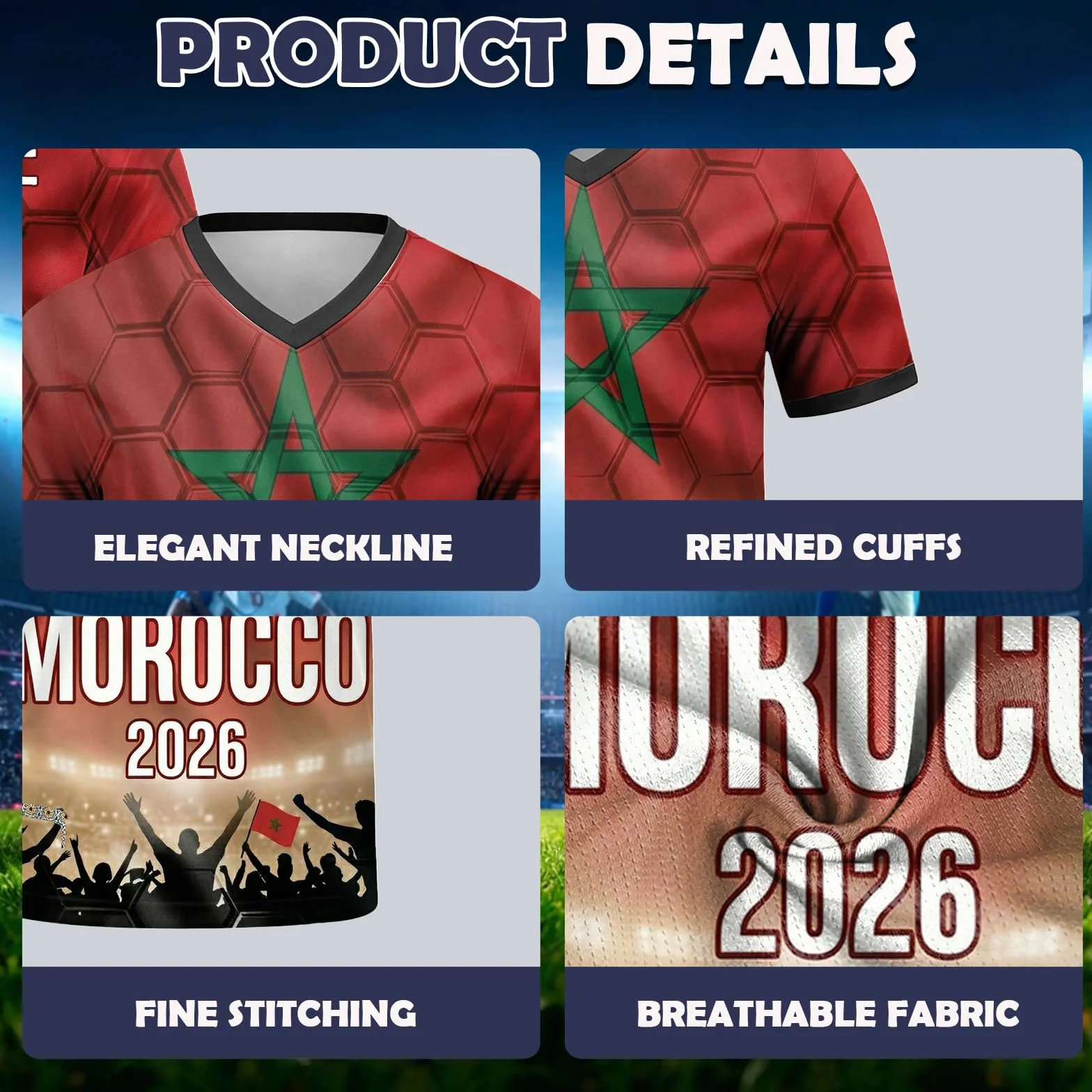 Generico Maglia Personalizzata Mondiali 2026, Maglie da Calcio Personalizzabili con Nome E Numero, Maglie Calcio Personalizzabili per Adulti E Bambini, Maglia Calcio Comoda E Traspirante