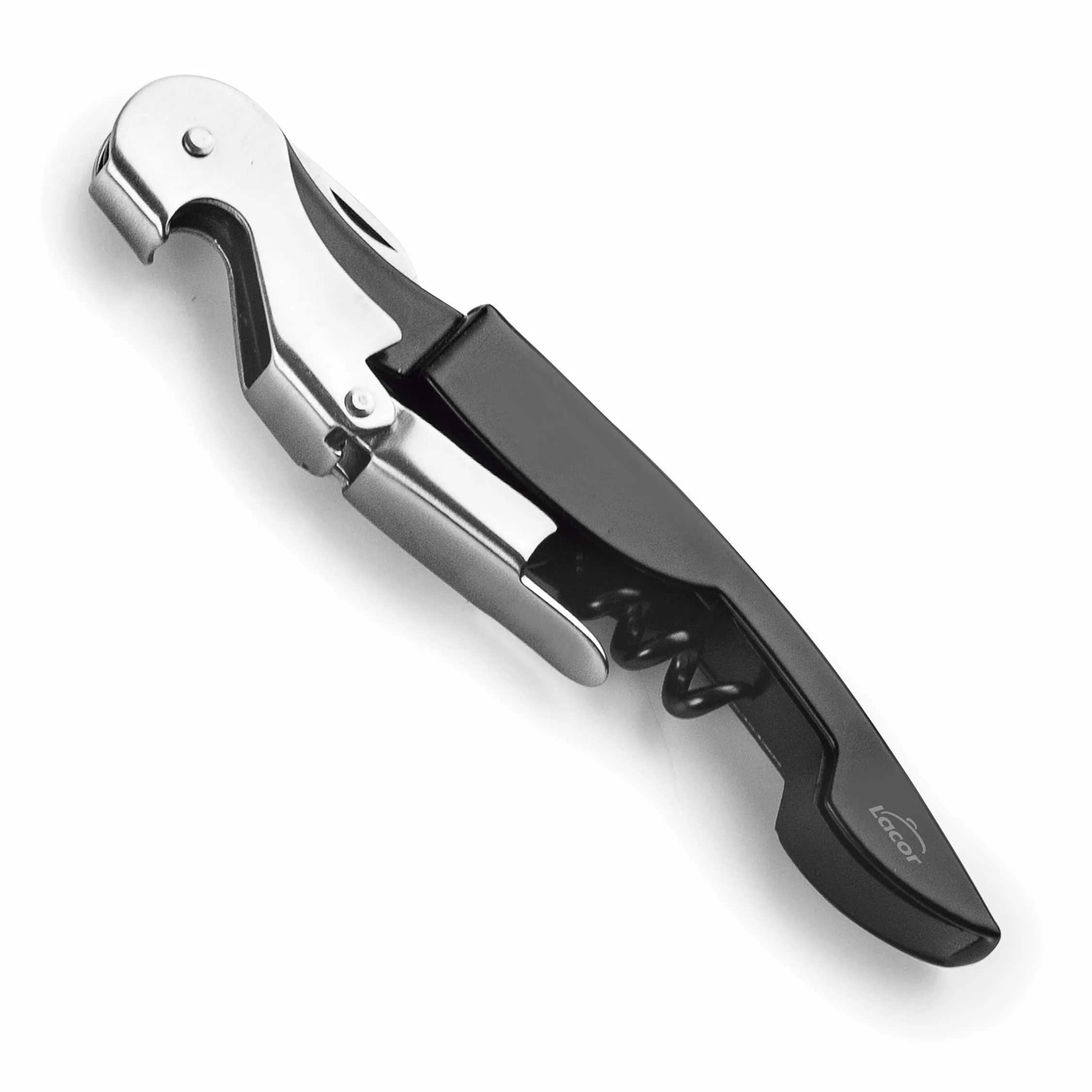 LACOR Cavatappi da Cameriere Luxe 3 in 1 Acciaio Inox z Apribottiglie i Lama Corta Capsule