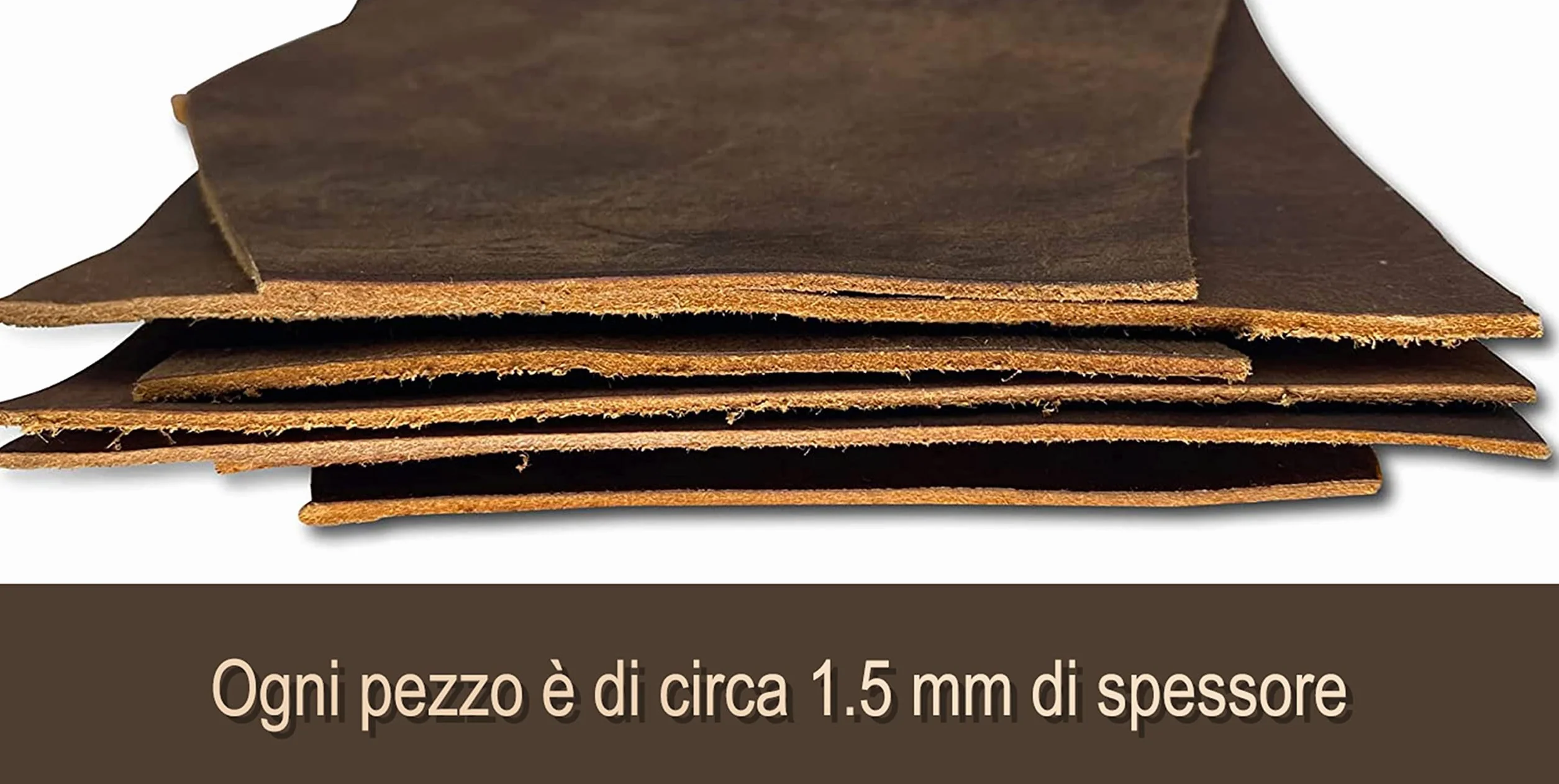 Skóra bawole pełnoziarnista 1,4 kg kawałki do rękodzieła 91 cm sznurek