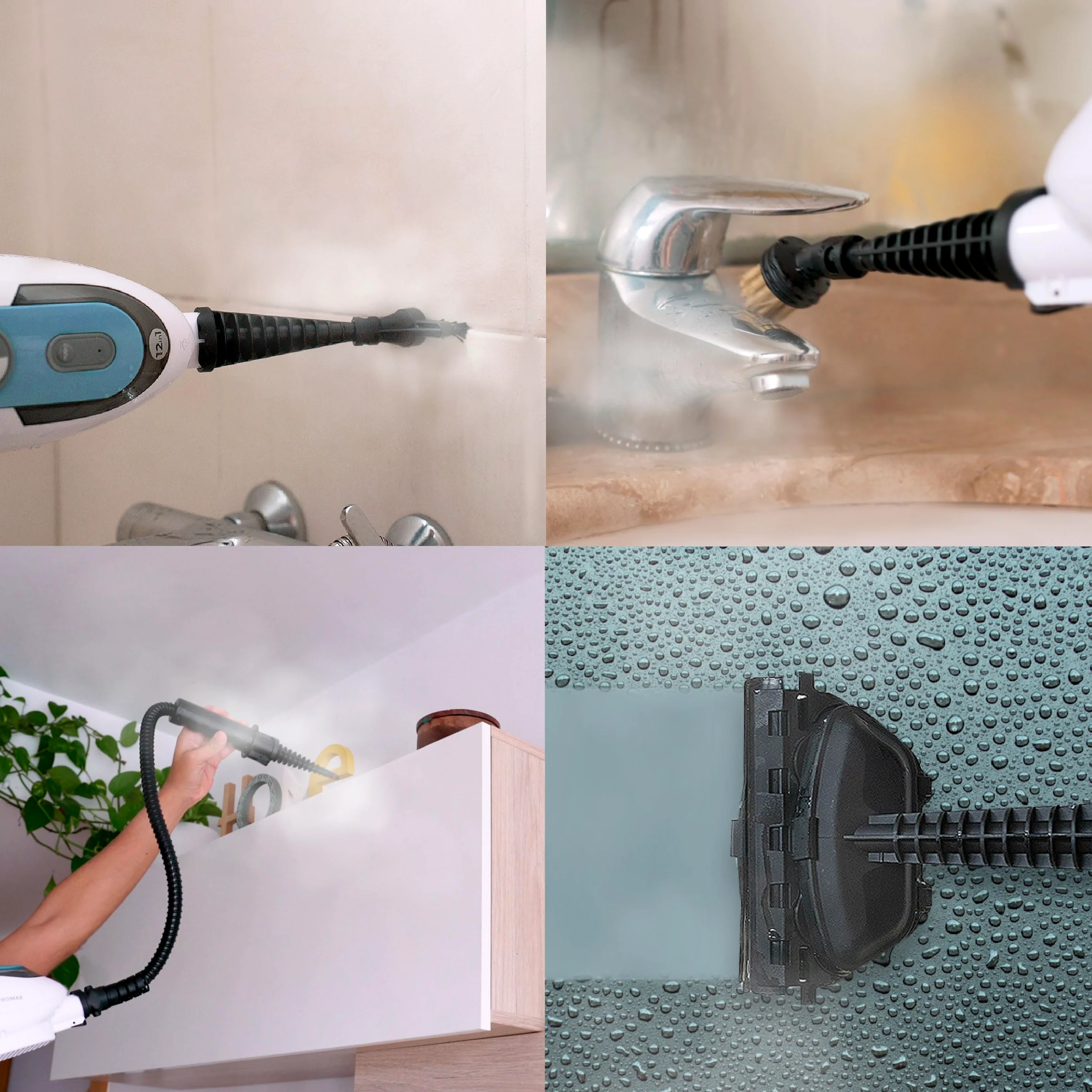 Di4 SteamClean Multi 12 ProMax, Lavapavimenti a Vapore Multifunzione 12 in 1, 1500W, Elimina 99,9% di Virus e Batteri, Scopa Vapore ECO, Steam Cleaner per tutta la casa, Pulitore Vetri, Pulisci Divano