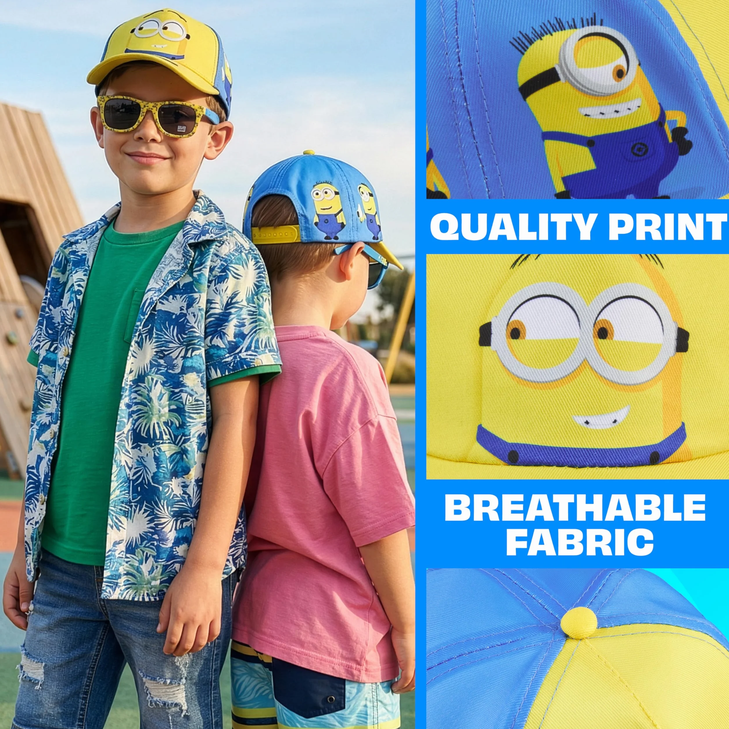 Paw Patrol Minions Cappello Baseball Occhiali da Sole Bambino Protezione UV