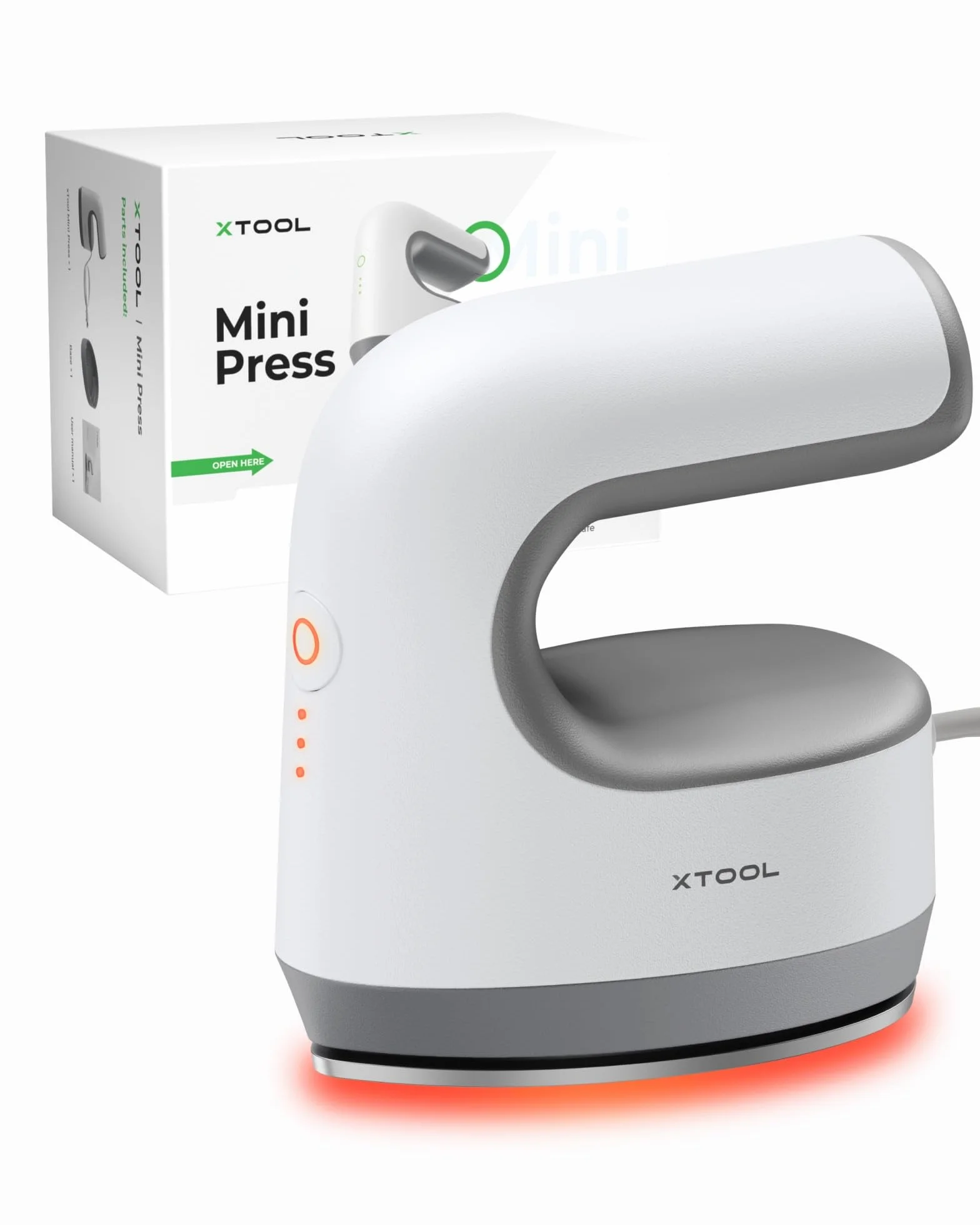 xTool Mini Pressa a Caldo, Stampante per Tessuti Ultra Leggera con 3 Modalità di Temperatura, Stampante Portatile per Magliette per Borse, Scarpe, T-shirt, Cuscini, Vinile