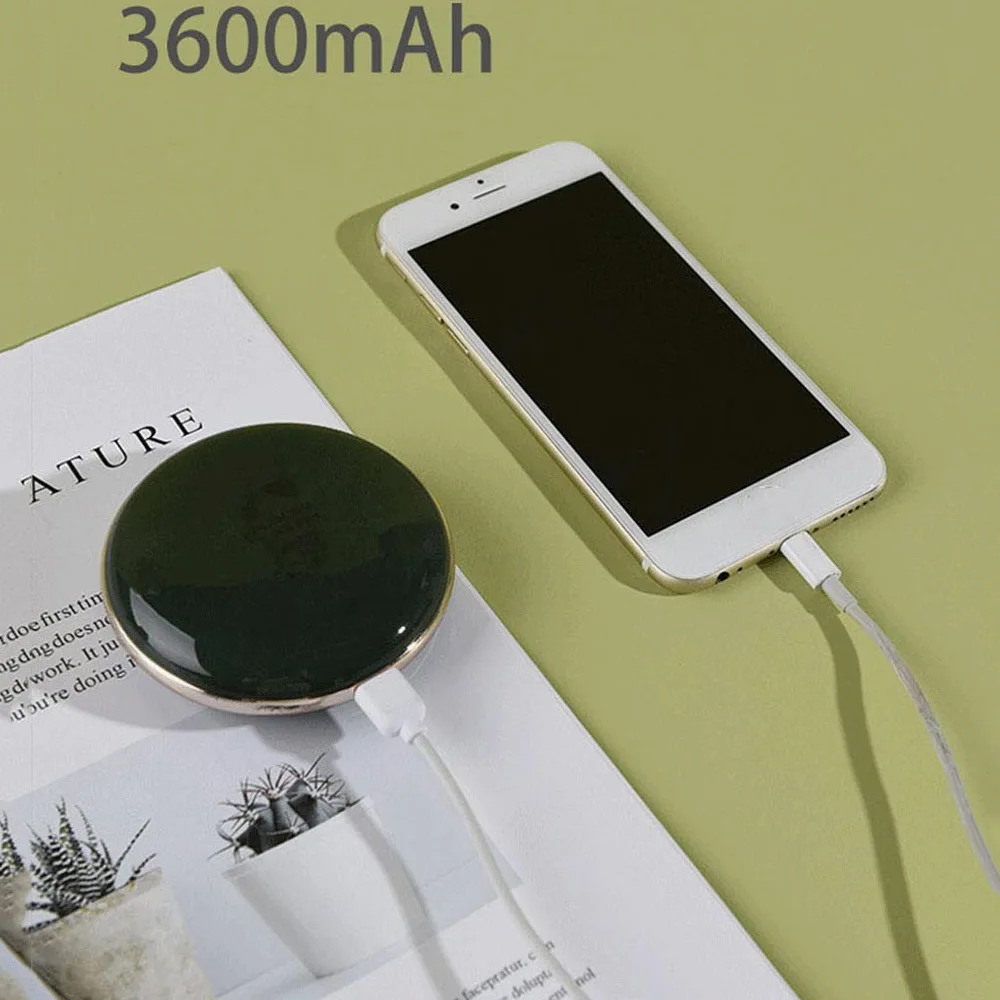 RajoNN Scaldamani Portatili Ricaricabili, Scolorimento al Riscaldamento 3600mAh Scaldamani Elettrico Portatile Tascabile Power Bank, I Migliori Regali Invernali Scaldamani