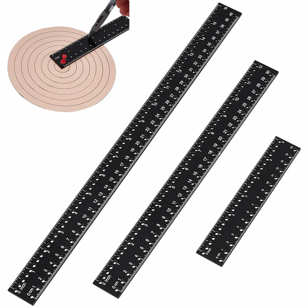 BENECREAT Strumento Righello Mandala Acrilico 30/60/80cm per Disegnare Cerchi