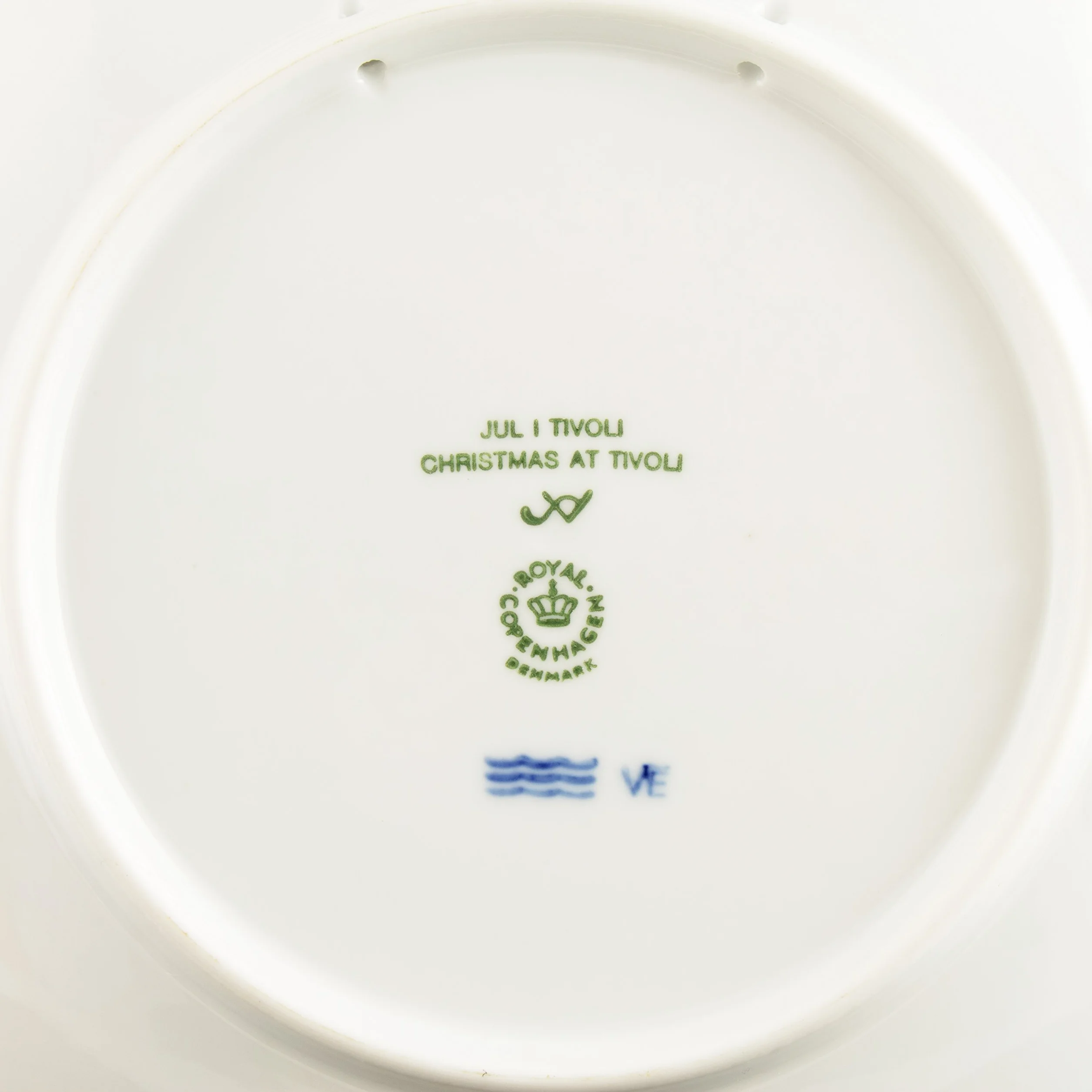 ROYAL COPENHAGEN Piatto di Natale 1990 Porcellana Prima Scelta