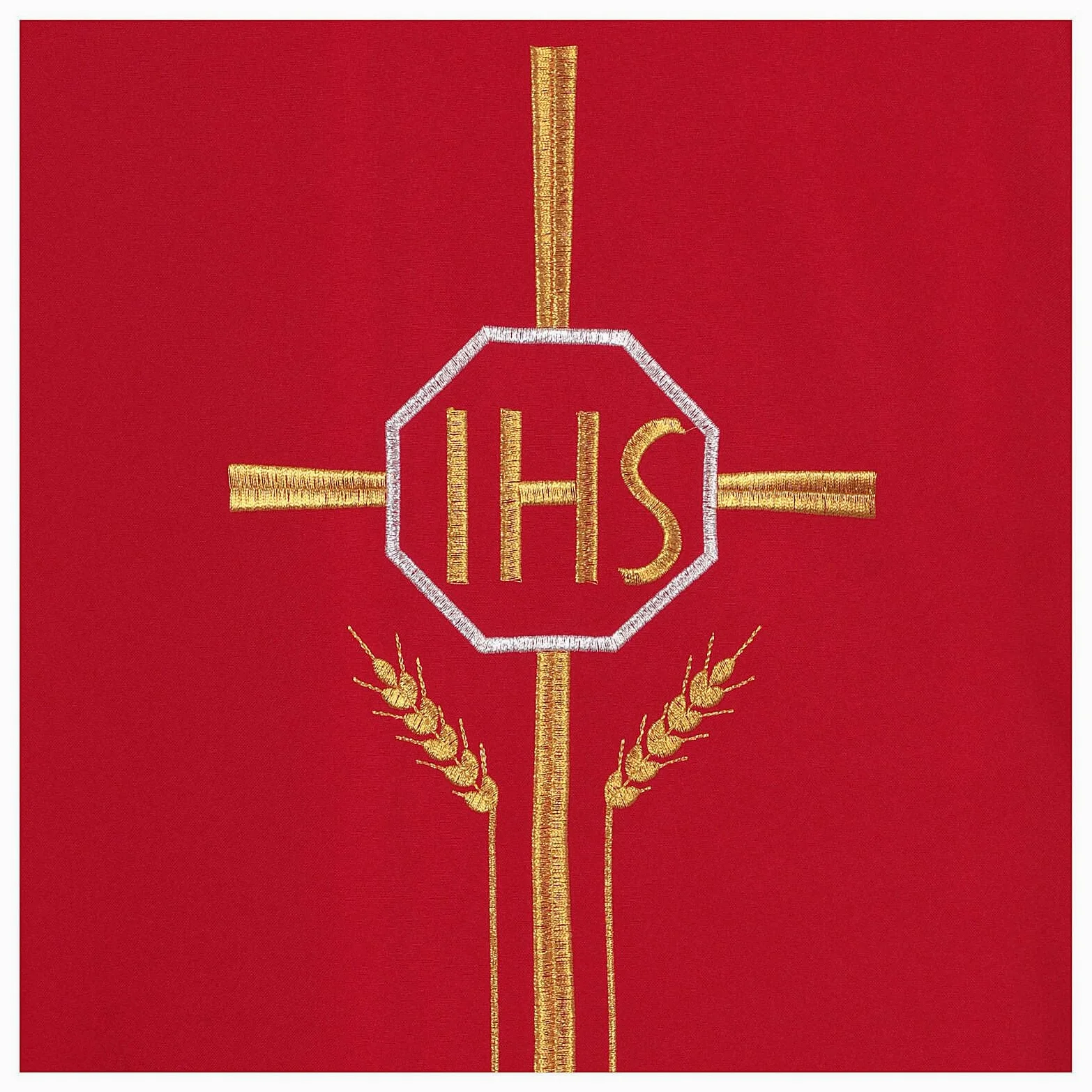 Holyart Dalmatica 100% poliestere croce spighe IHS