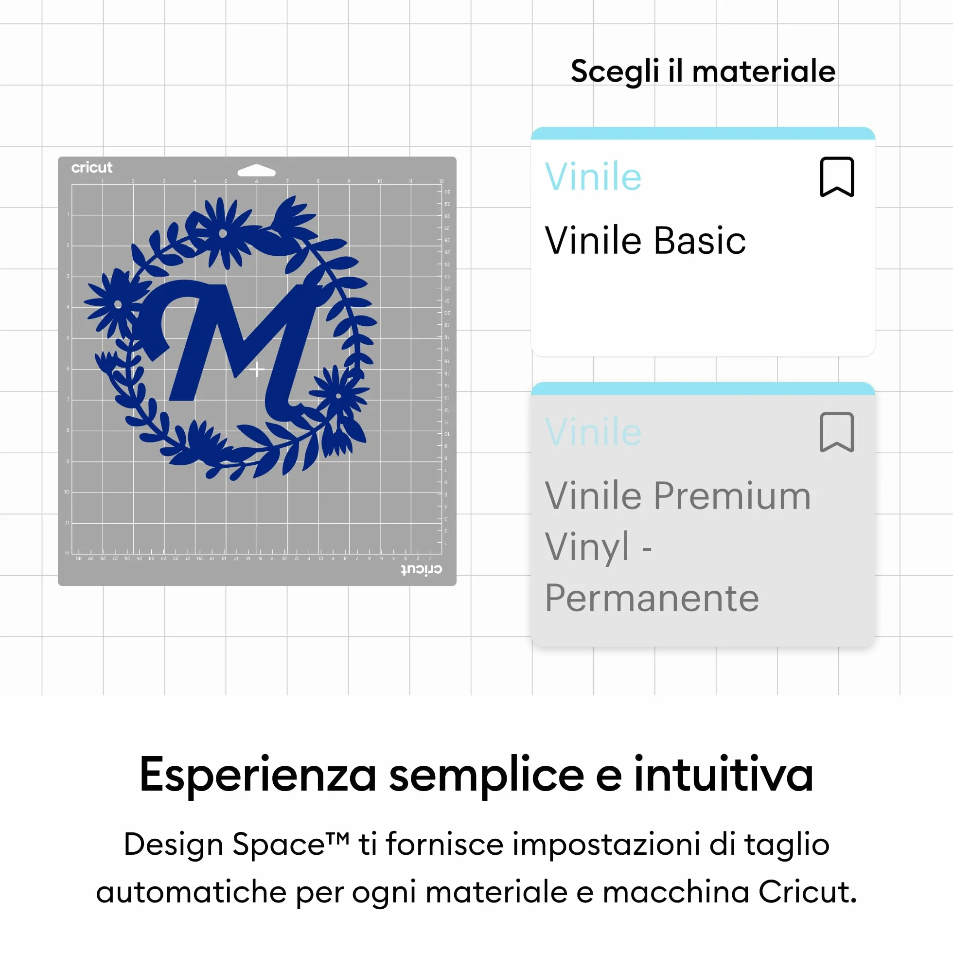 Cricut Pellicola in vinile per plotter 10 fogli 30,5 cm x 30,5 cm autoadesiva permanente Nero
