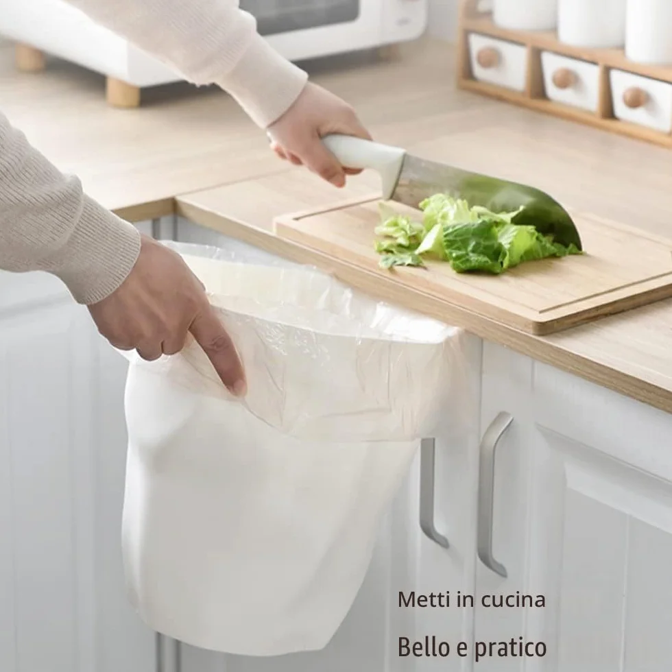 Cestino per la carta in plastica ecologico bianco