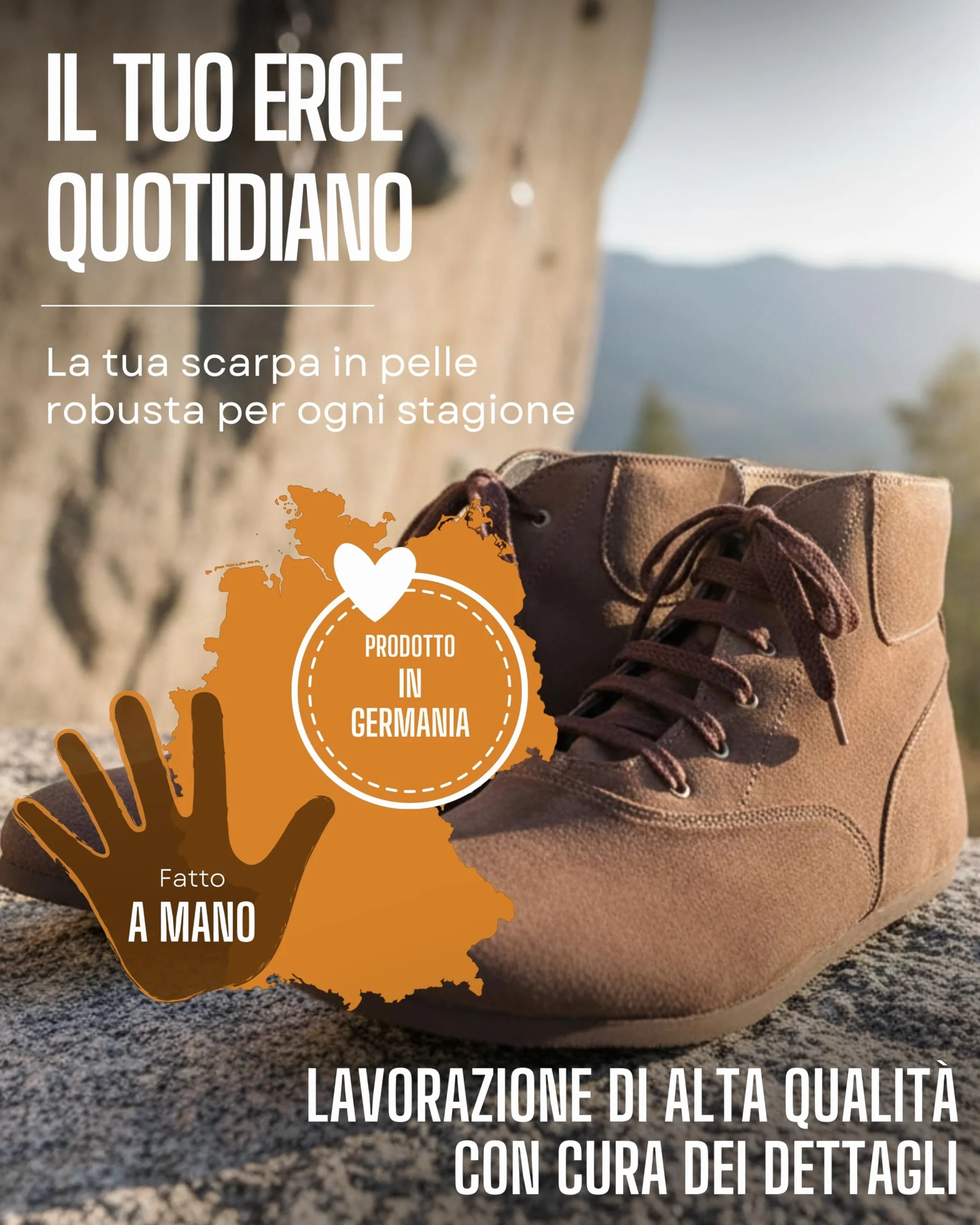 Pantoffelmann Tronchetti Scarpe da Arrampicata DDR Pelle Scamosciata Suola Gomma Uomo Donna