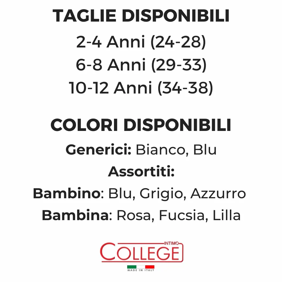 Paia Calzini Filo di Scozia Bambino Sneakers Calzini Corti Unisex Calze Corte Sopra Caviglia 100% Italiana