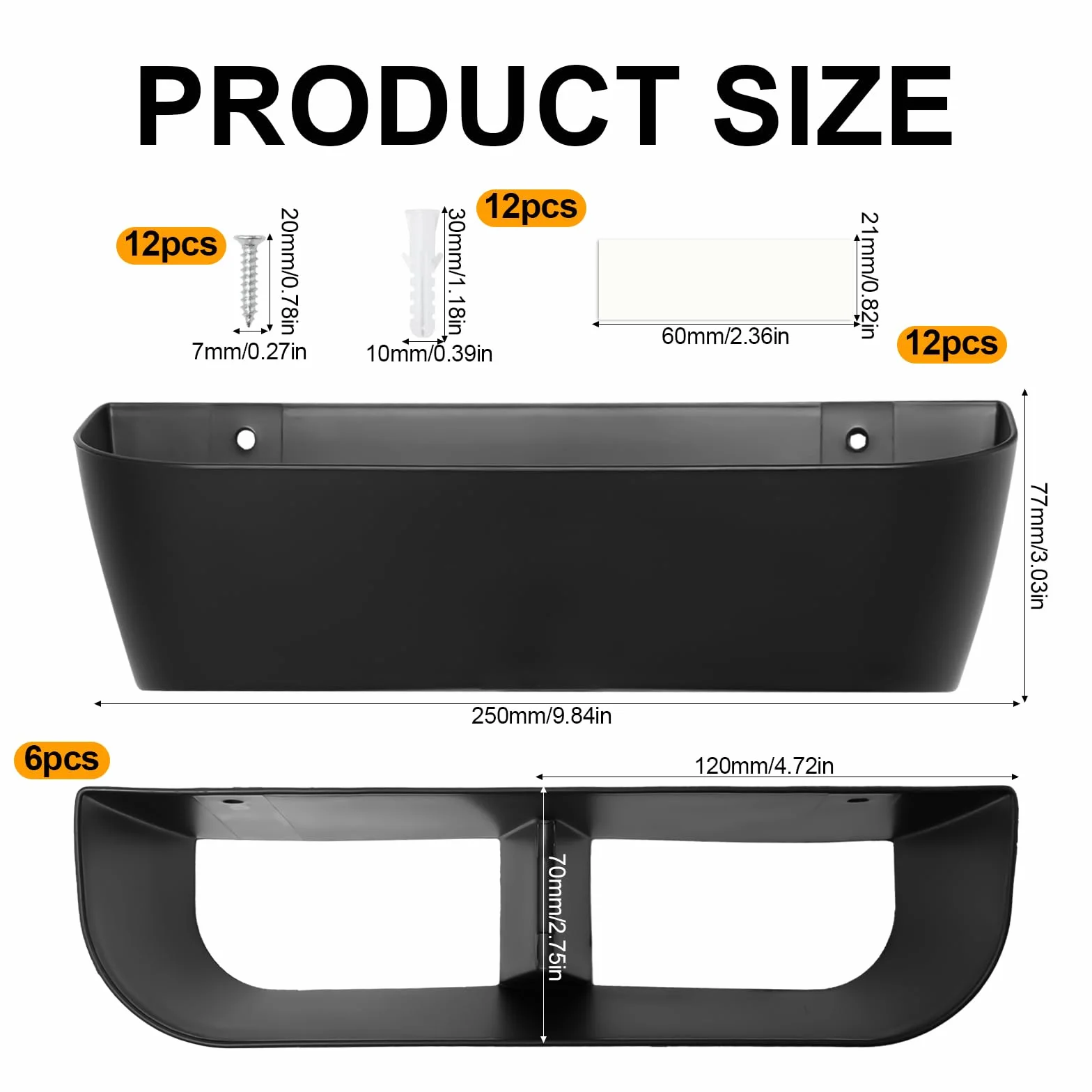6 Pezzi Portascarpe da Parete per Camper Scaffale per Scarpe in Plastica per Camper Autoadesivo o con Foratura Scarpiera da Parete per Campeggio, Bagno