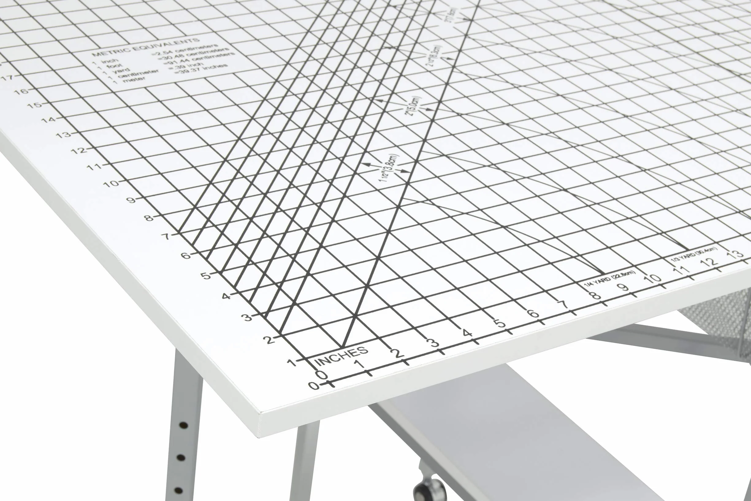 Sew Ready STDN Argento bianco nero griglia 58.75" W x 36" x 39.25" H