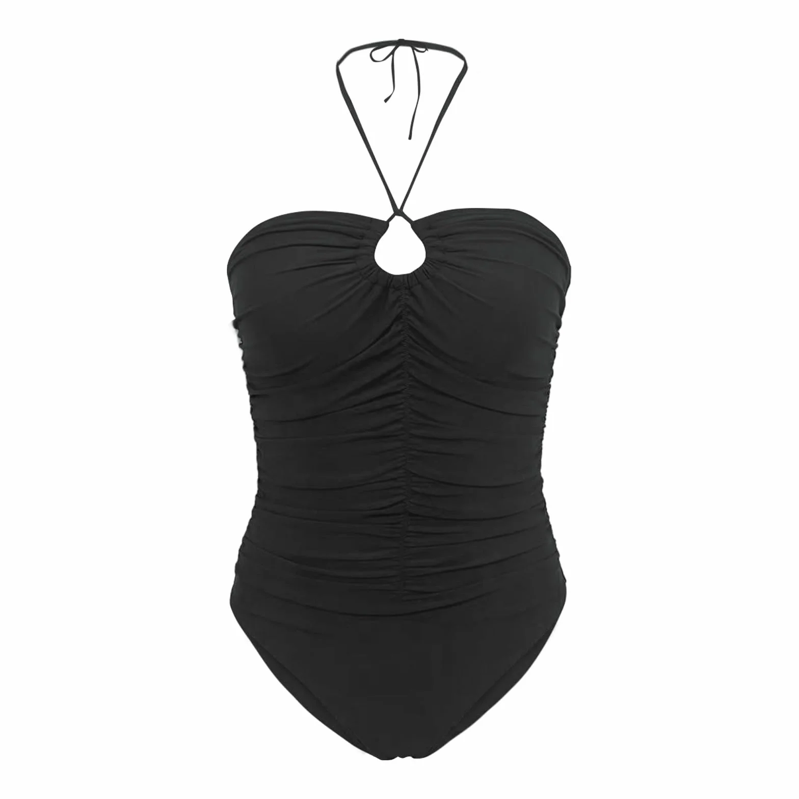 Costumi da Bagno Donna Interi Senza Spalline con Controllo della Pancia Push Up Imbottito Costume Intero Contenitivo Piscina Elegante Curvy Brasiliana Costume Mare Un Pezzo Spiaggia Estate Beachwear
