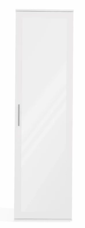 BDW Appendiabiti con specchio, moderno, multifunzionale, per corridoio, camera da letto, cameretta dei bambini, 180 x 50 x 35 (T), bianco